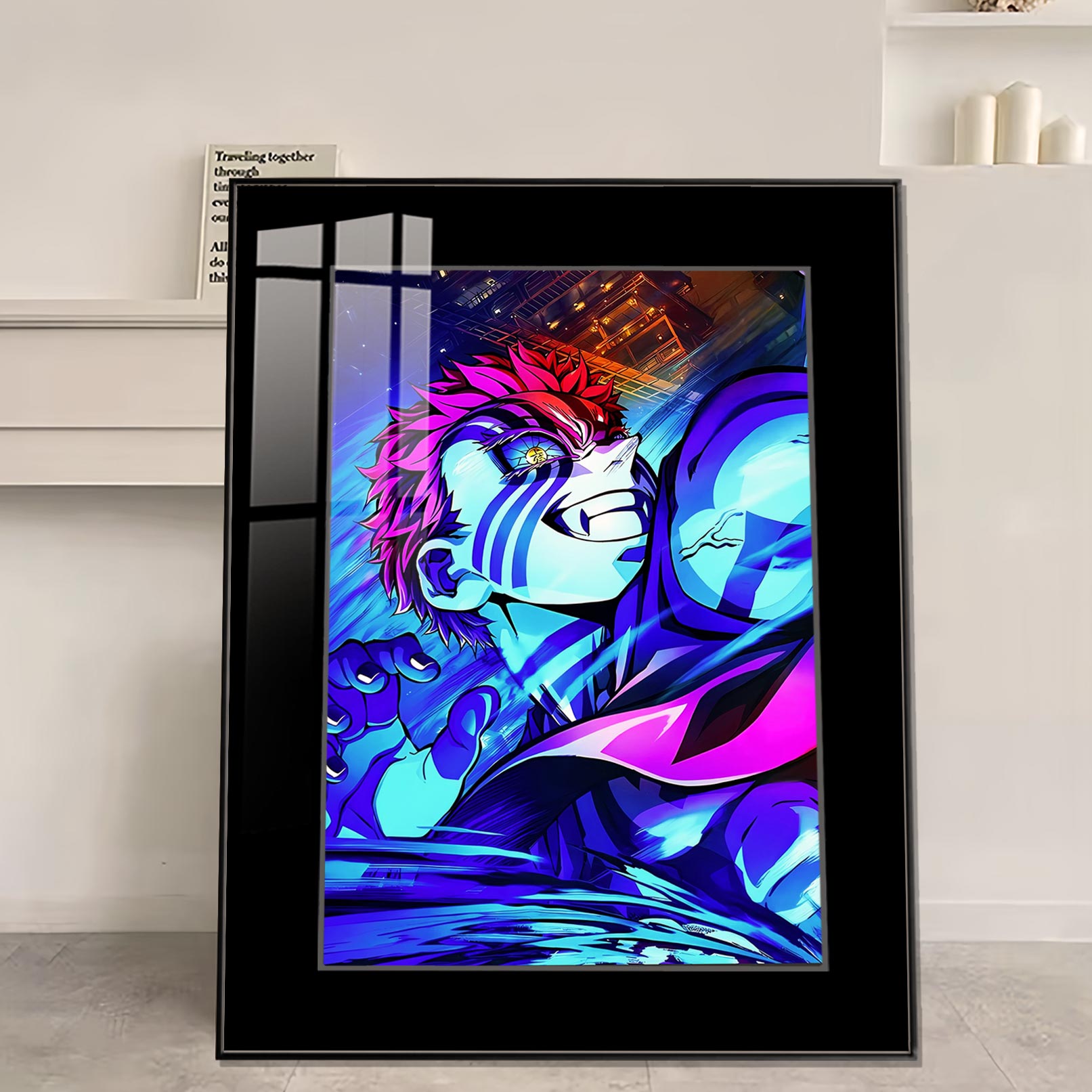 【週邊】橘子工作室－鬼滅之刃 猗窩座側身像 裝飾畫