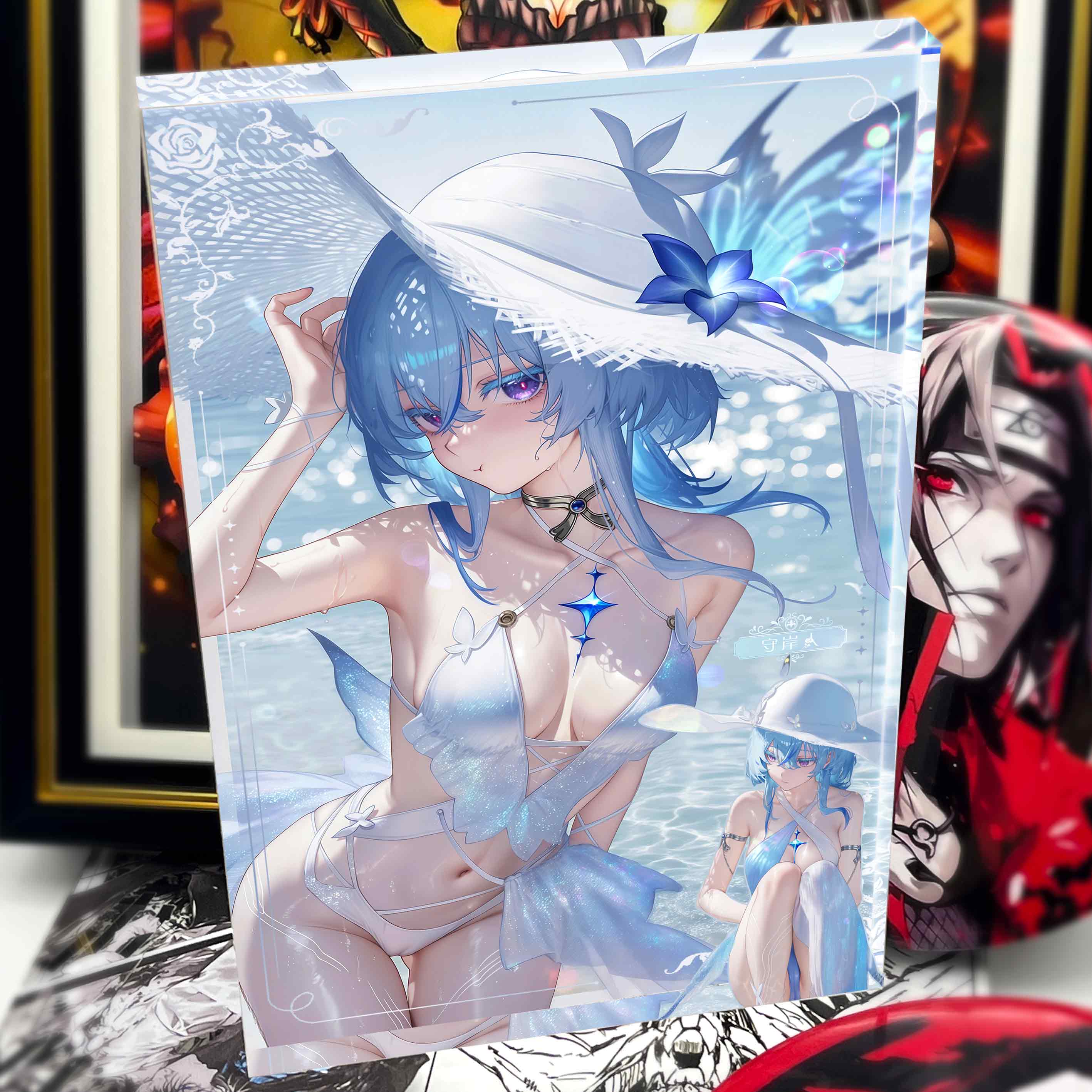 【週邊】阿喵畫社-海風吹吹 守岸人透明卡磚