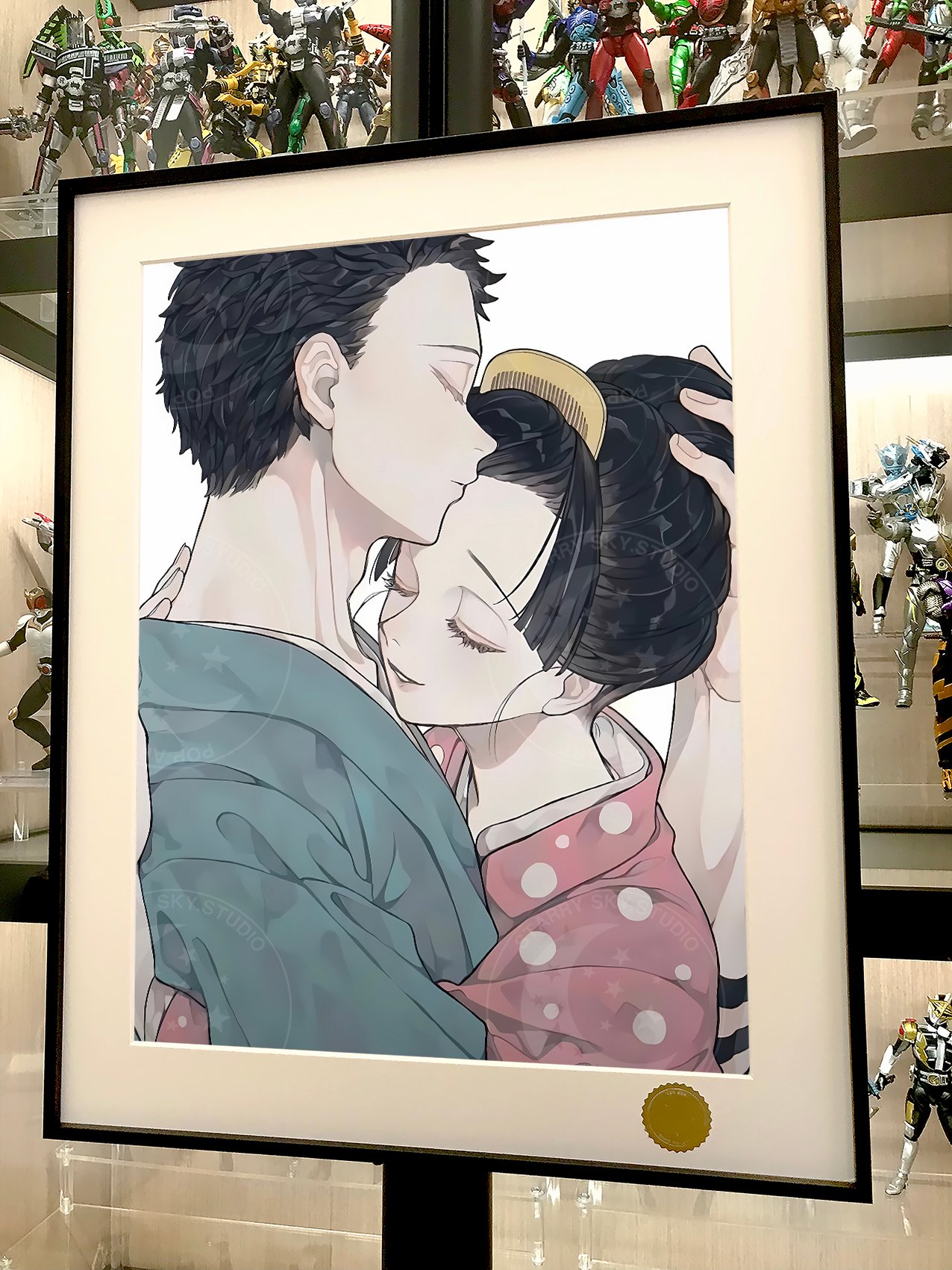 【週邊】星空工作室-晚安，狛治先生 鬼滅之刃無限城猗窩座戀雪動畫二次元裝飾畫