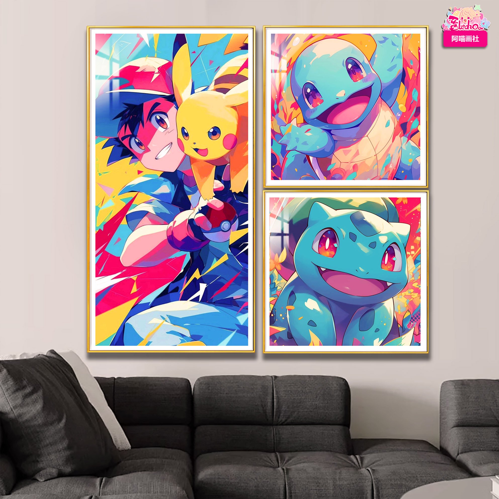 【週邊】阿喵畫社-小智寶可夢三宮格