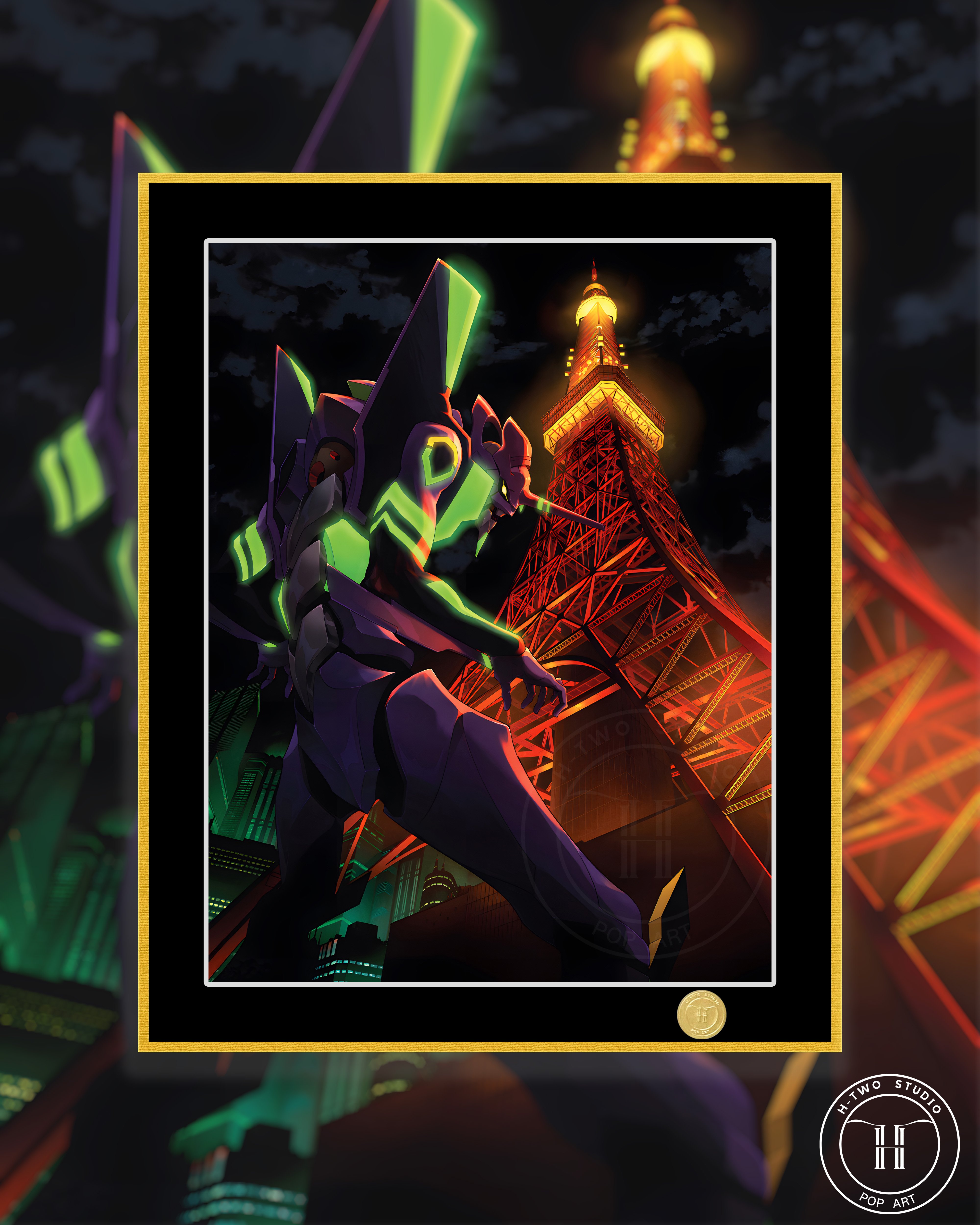 【週邊】H2工作室－新世紀福音戰士 東京塔初號機 碇真嗣 明日香 綾波麗 裝飾畫