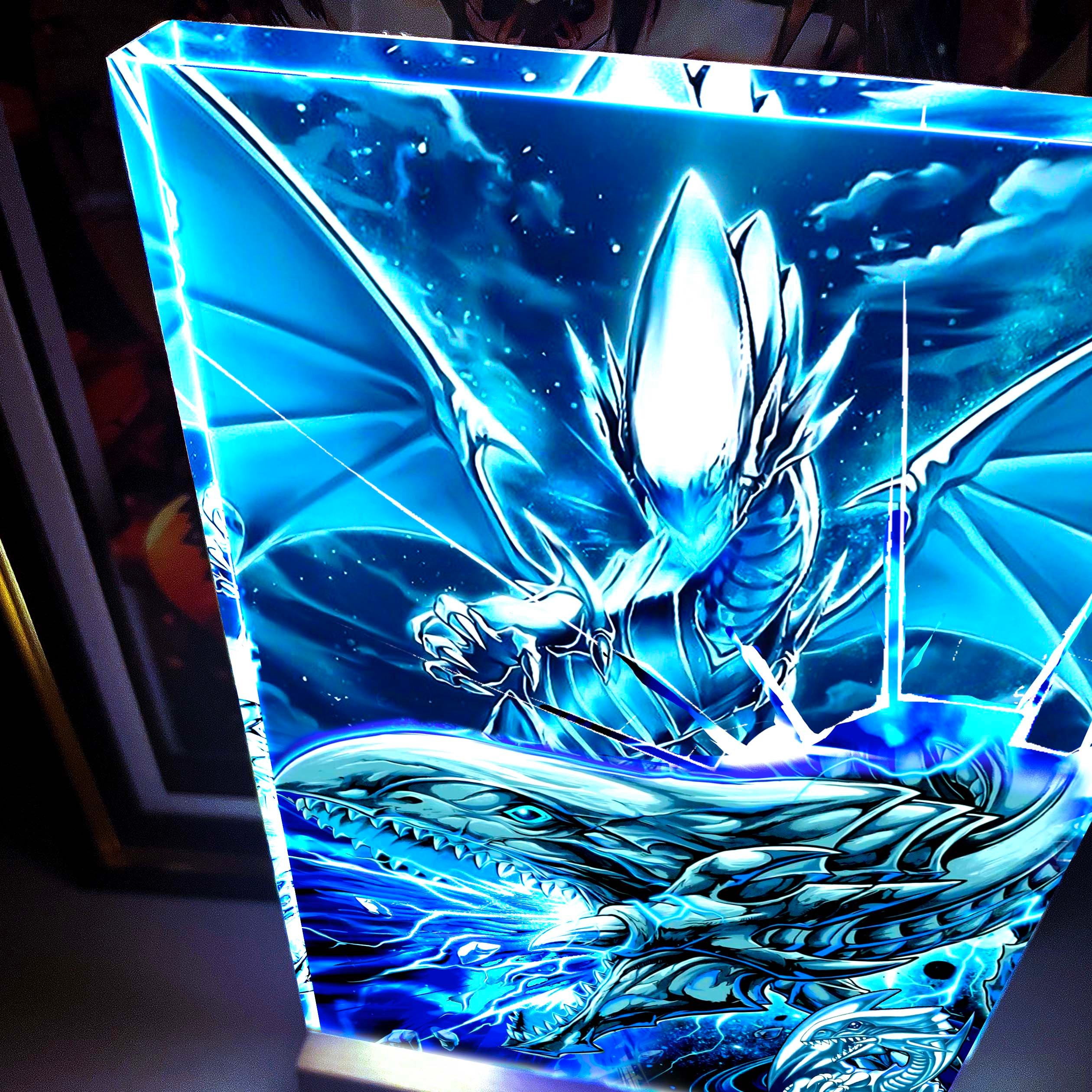 【週邊】阿喵畫社-青眼白龍發光透明卡磚