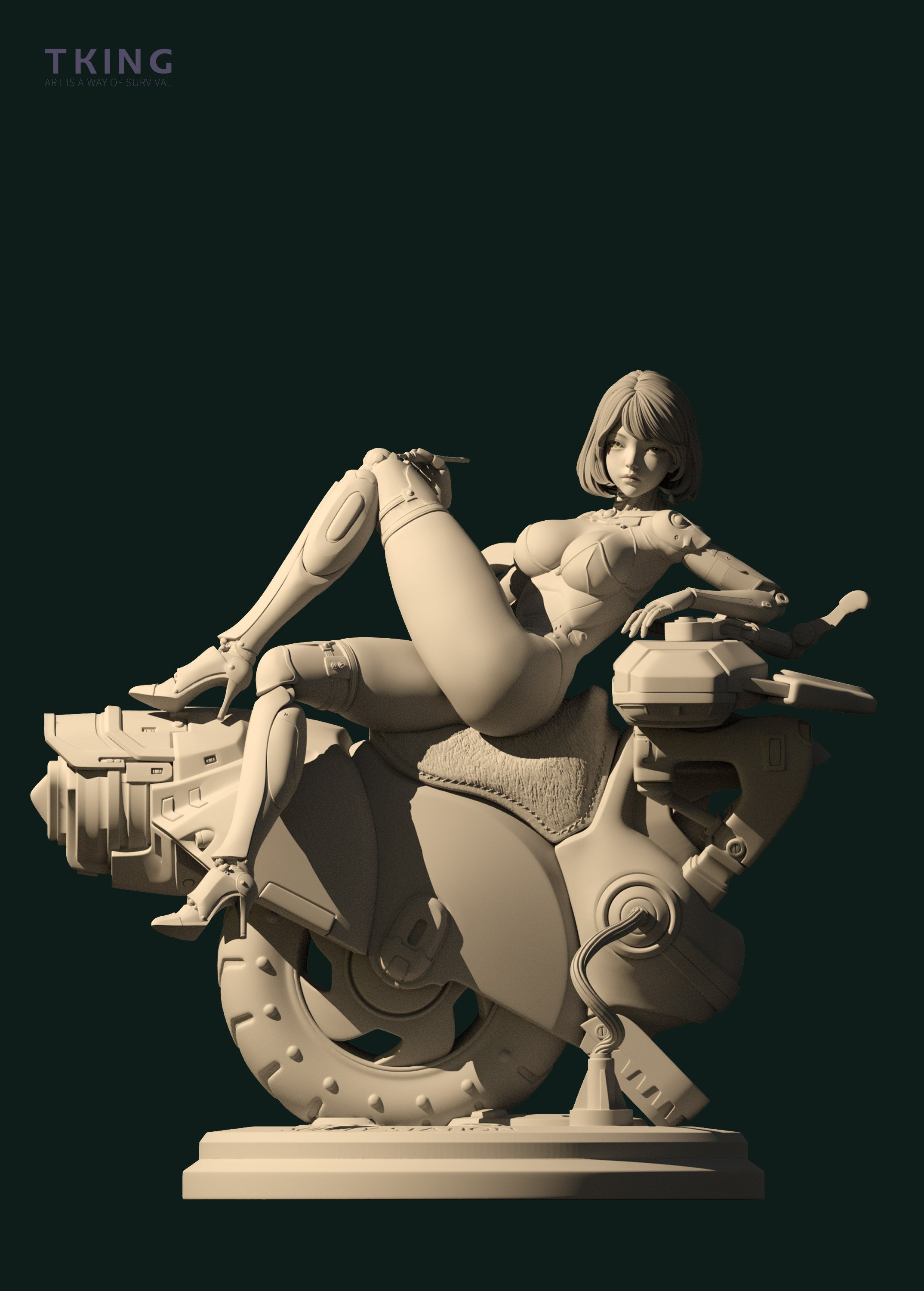 【原創授權】TKING－機器姬系列 補給站 GK白模