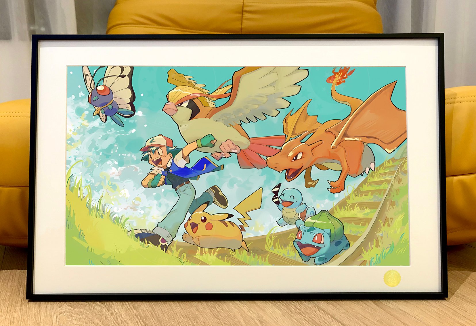 【週邊】星空工作室－寶可夢 出發吧小智 裝飾畫