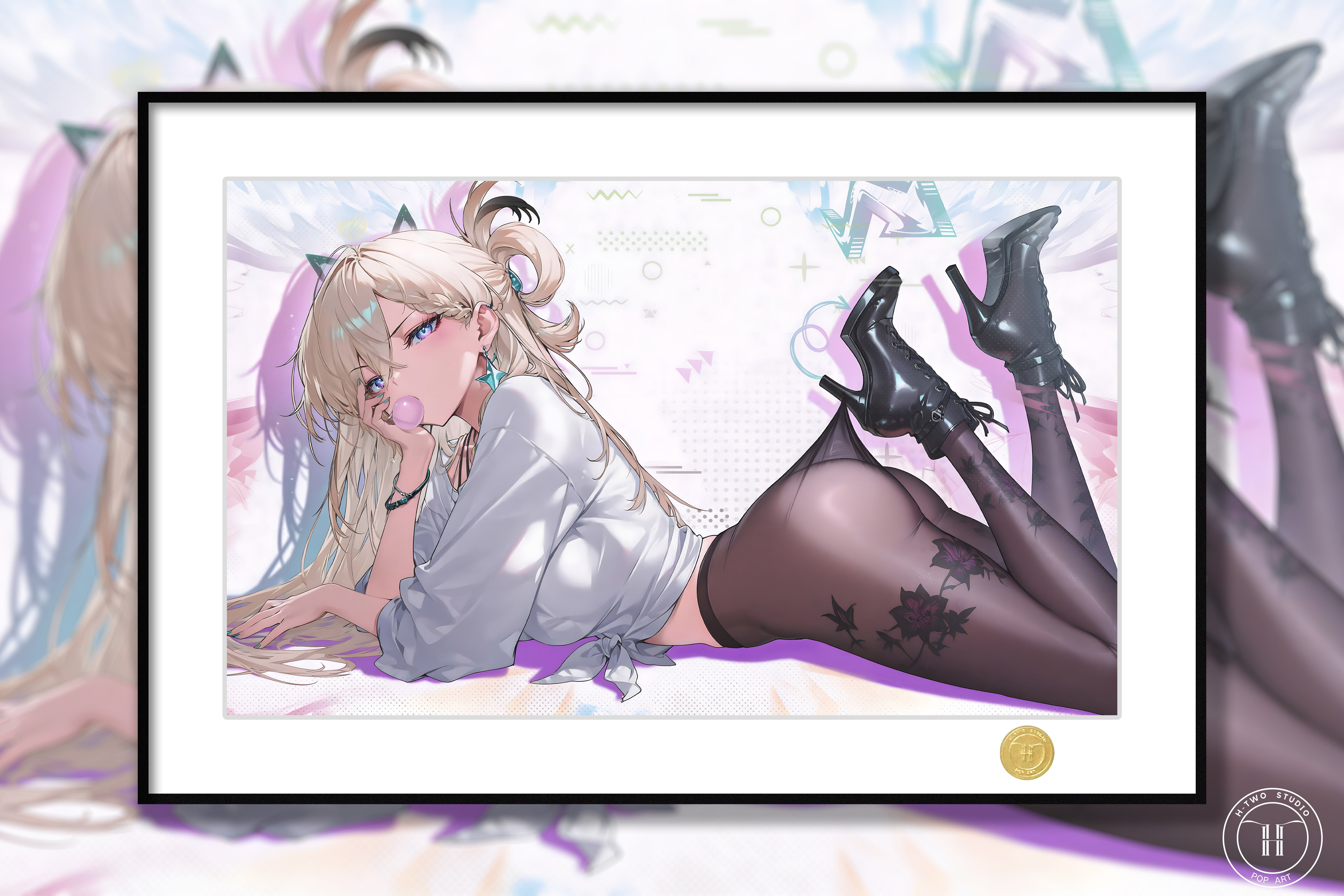 【週邊】H2工作室－鳴潮 黑絲琳奈 裝飾畫