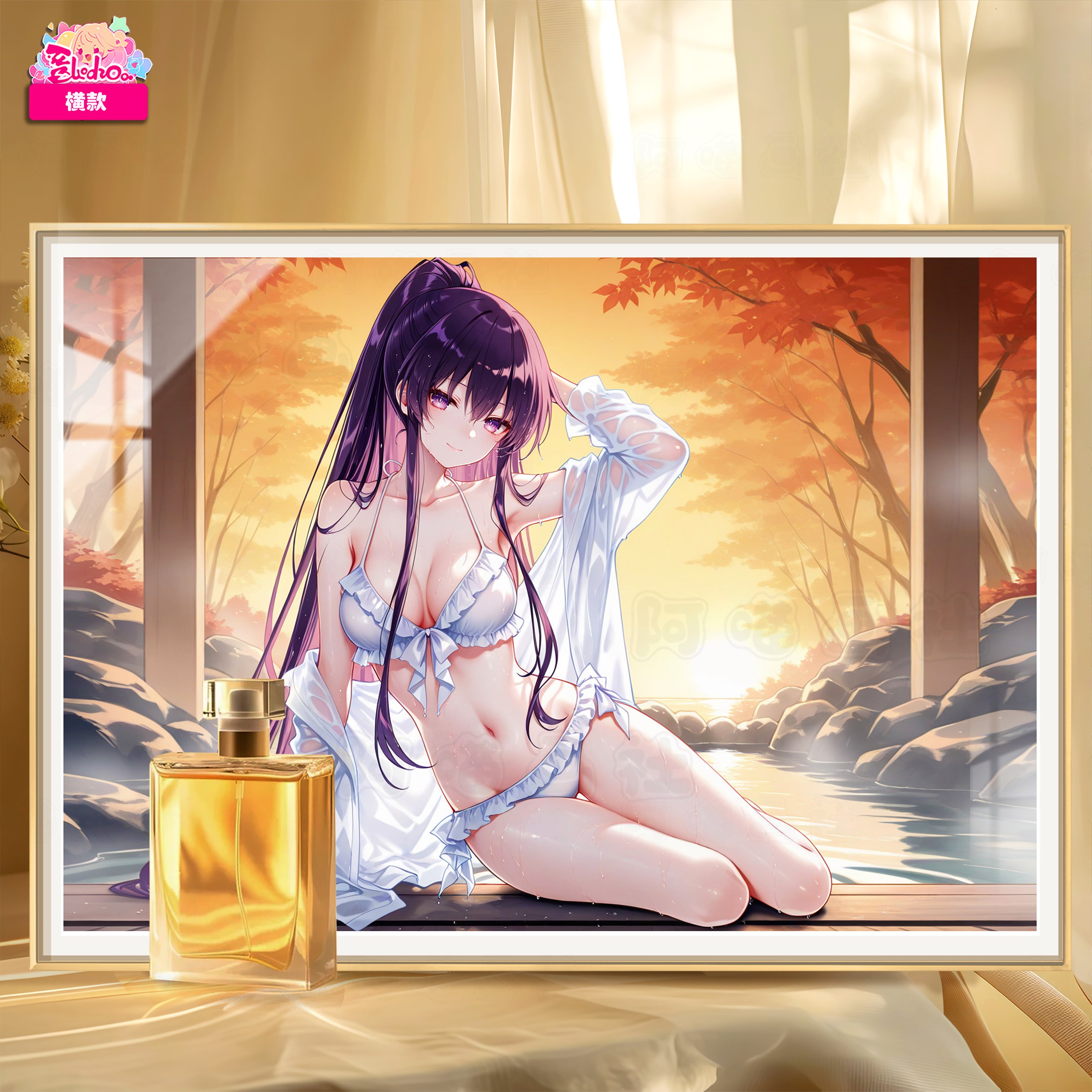 【週邊】阿喵畫社－夜刀神十香 雙聯裝飾畫