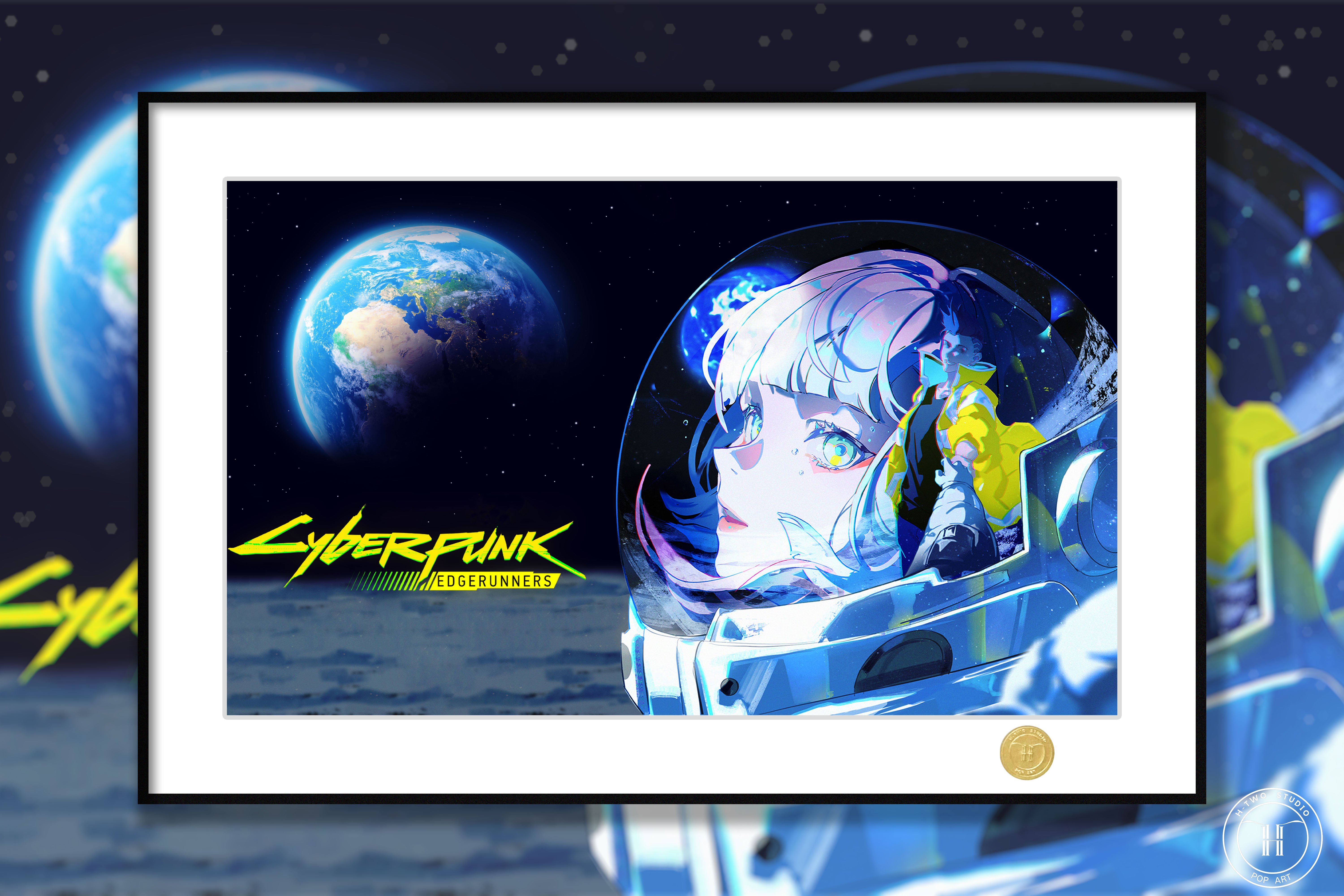 【週邊】H2工作室－賽博龐克：邊緣行者 大衛 露西 裝飾畫
