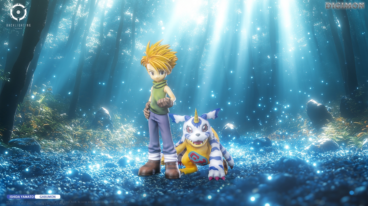 【數碼寶貝】逆光-Studio-初代人物圖鑑共鳴系列 第一彈 阿和&加布獸