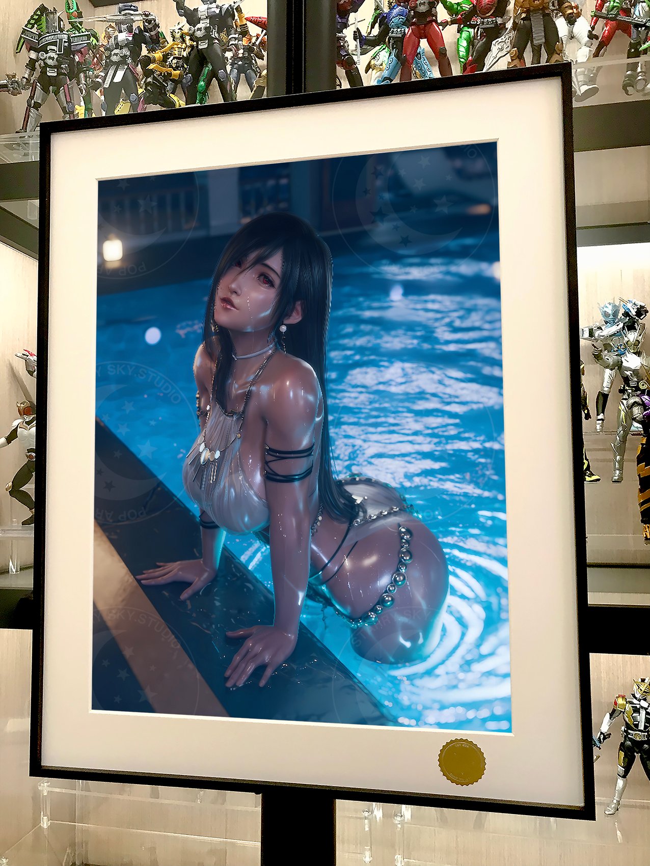 【週邊】星空工作室－最終幻想VII 泳池蒂法 裝飾畫