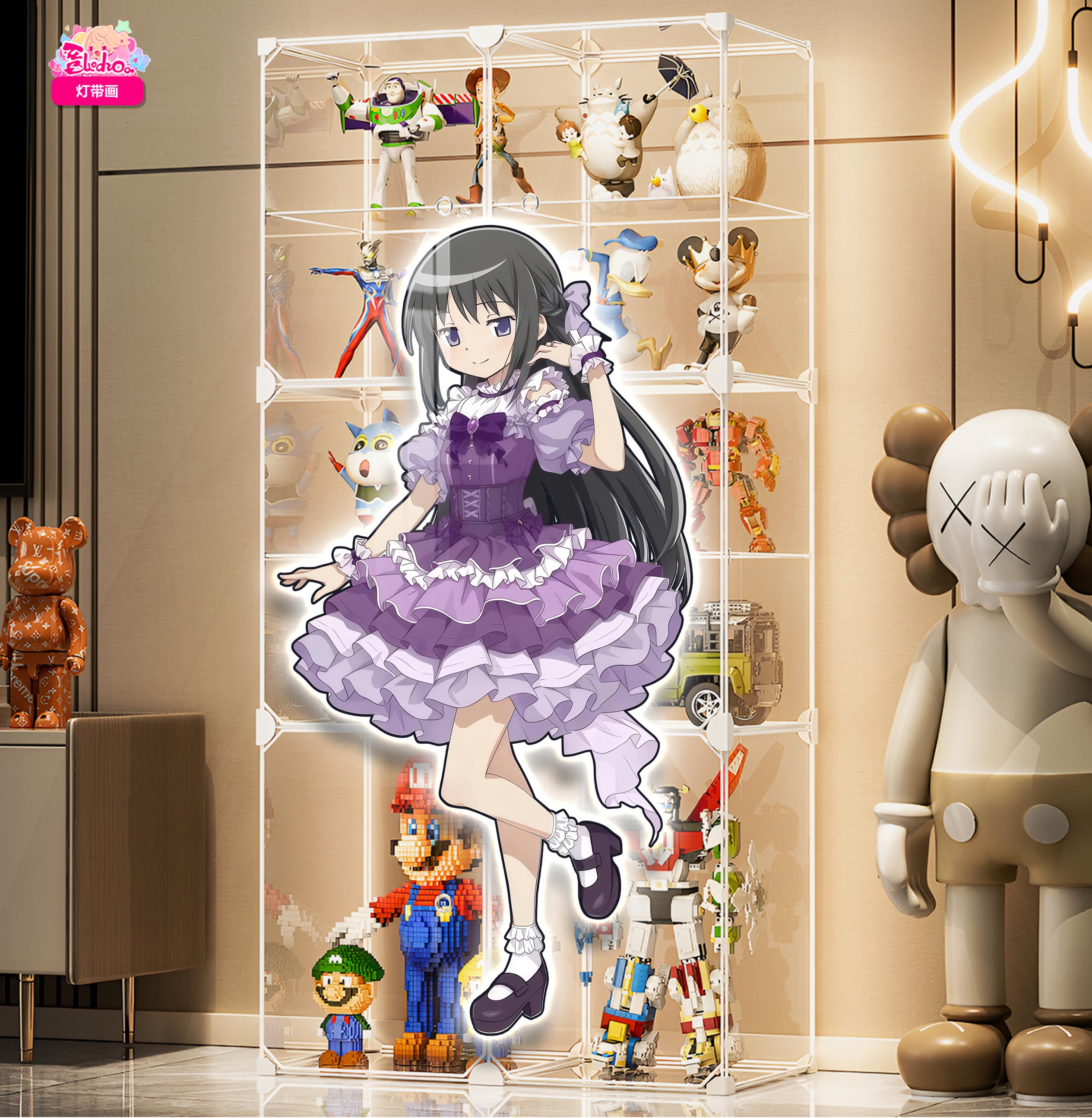 【週邊】阿喵畫社－魔法少女小圓 曉美焰 燈帶畫