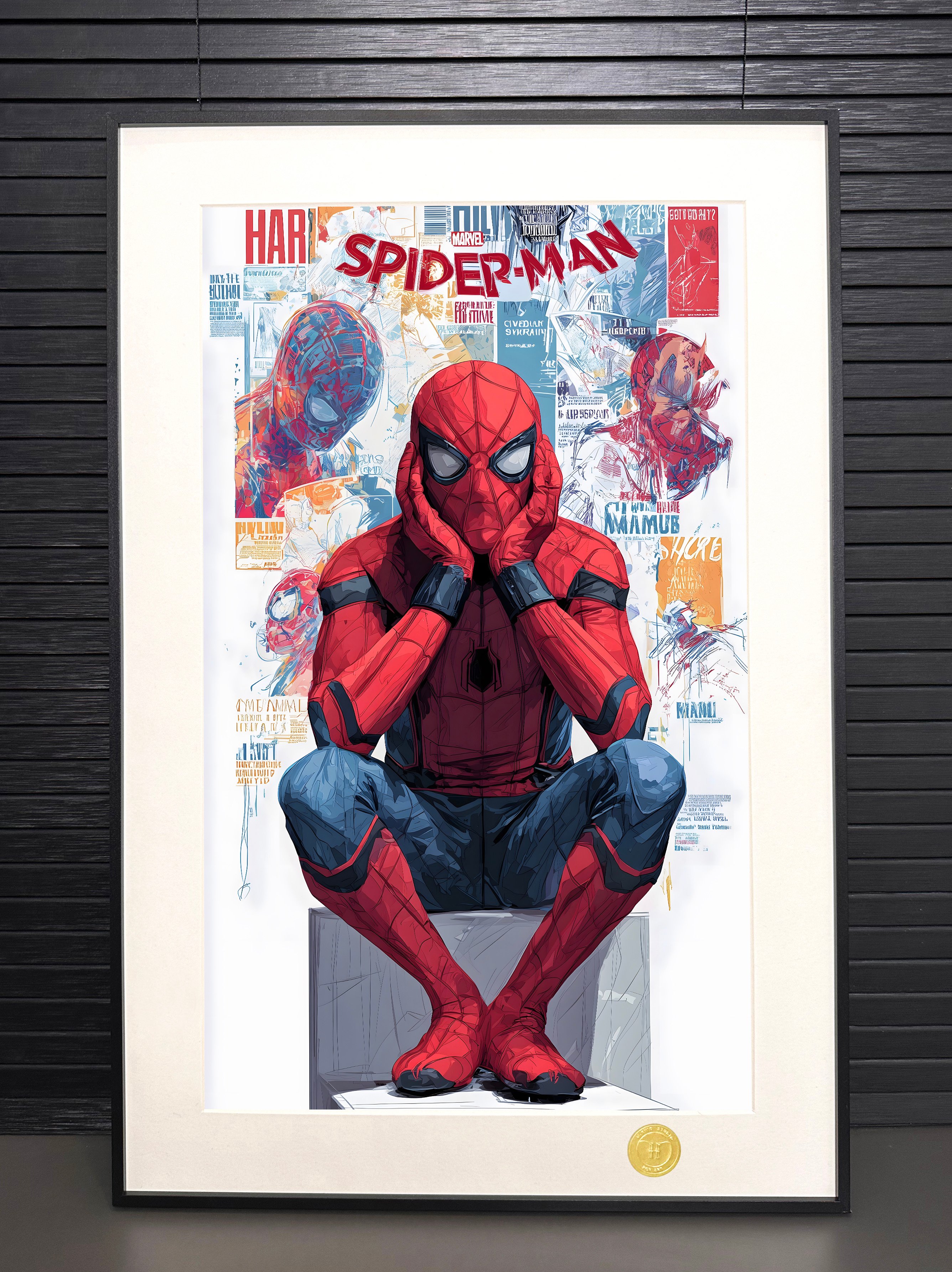 【週邊】H2工作室－塗鴉蜘蛛人 裝飾畫