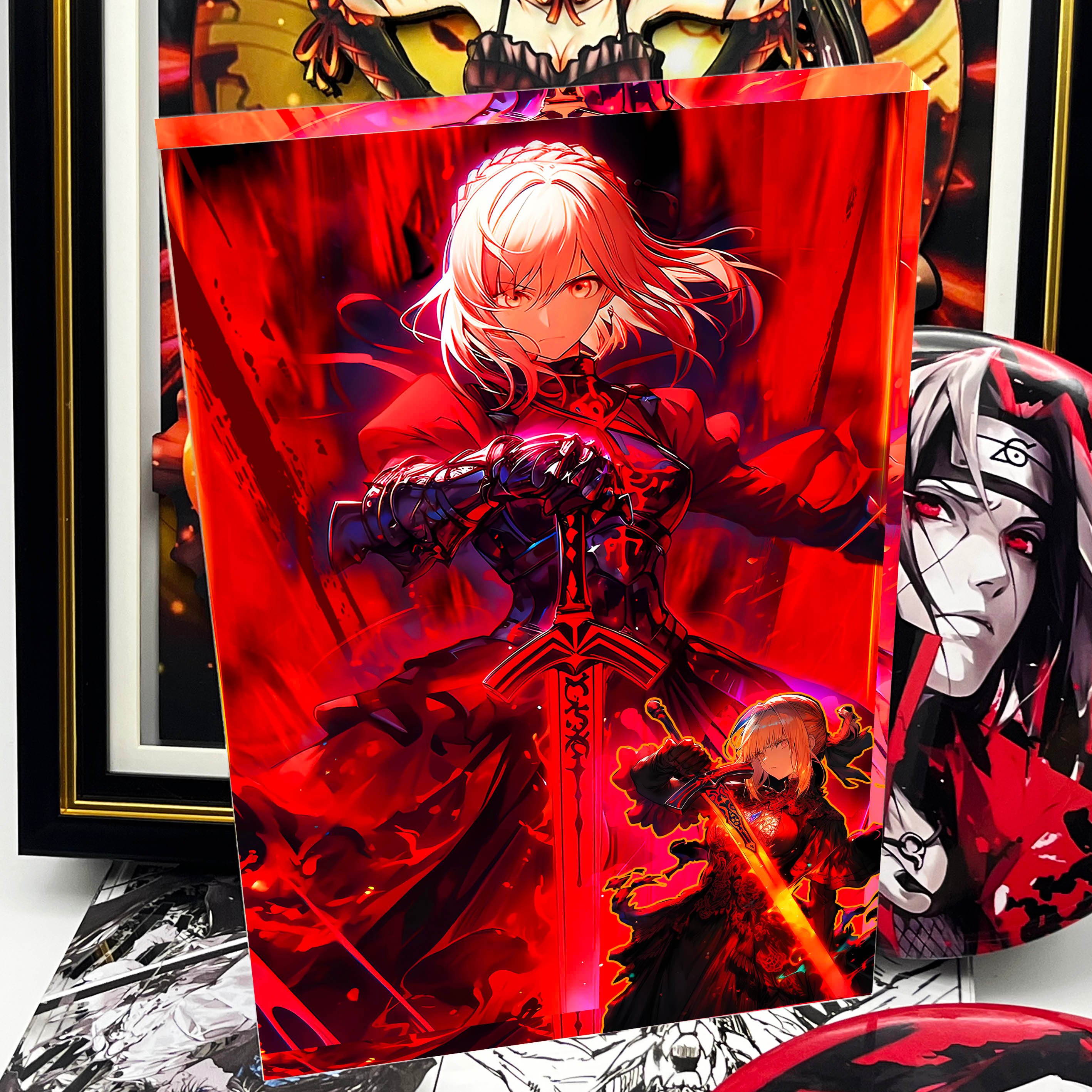 【週邊】阿喵畫社-紅蓮 吾王透明卡磚