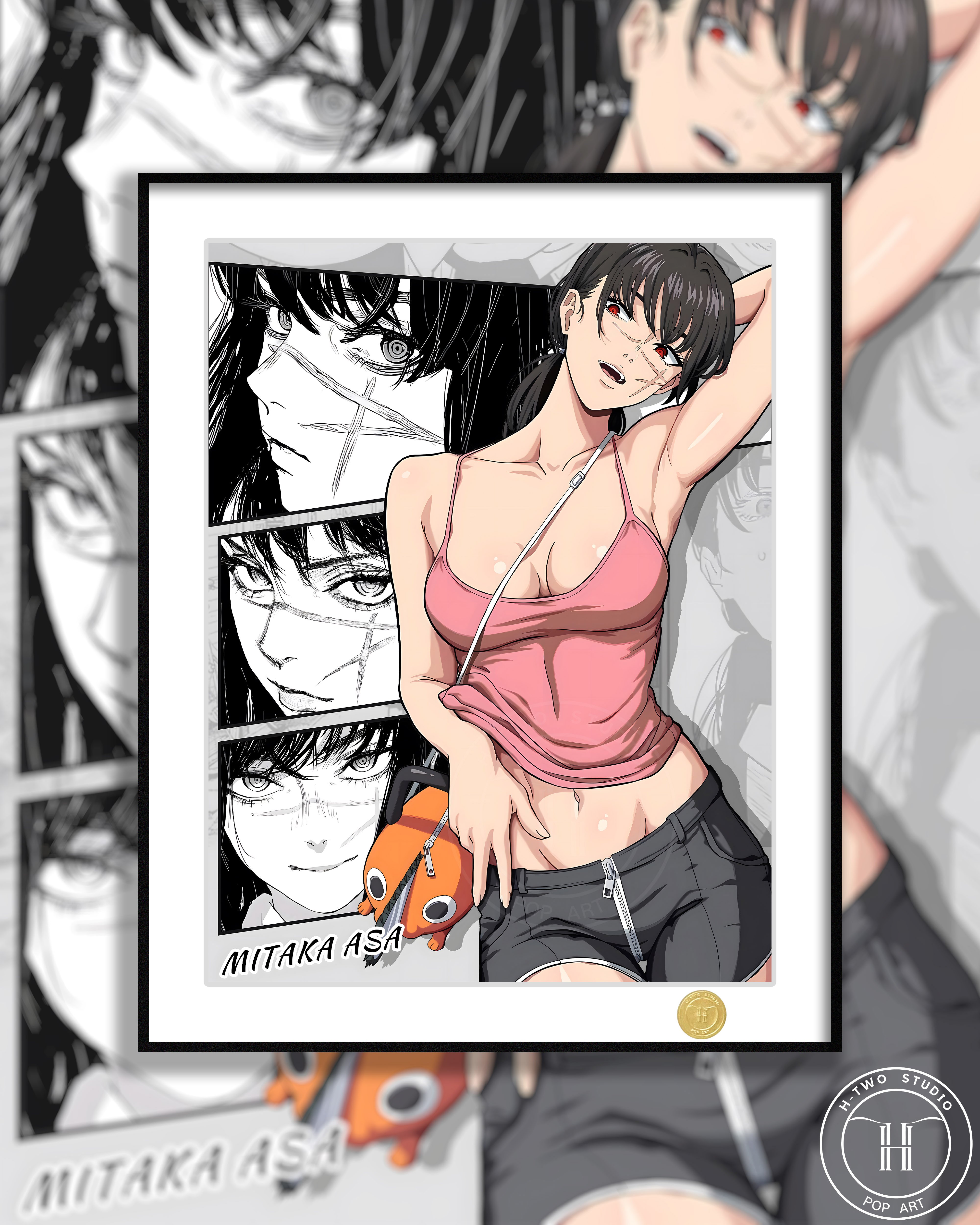 【週邊】H2工作室－鏈鋸人 三鷹朝 裝飾畫