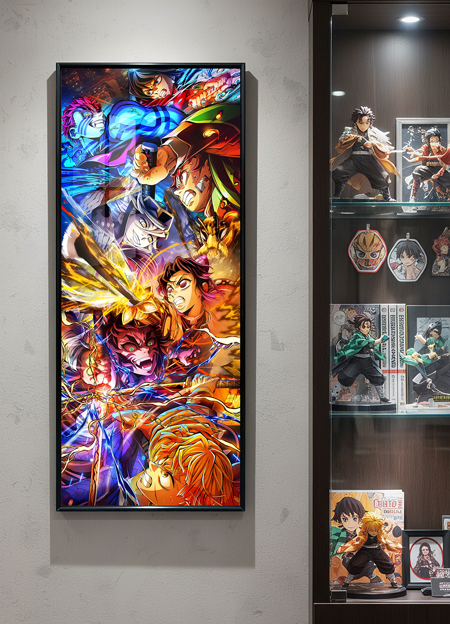 《週邊》千鳥社-鬼滅之刃無限城海報猗窩座義勇炭治郎善逸蝴蝶忍裝飾畫海報