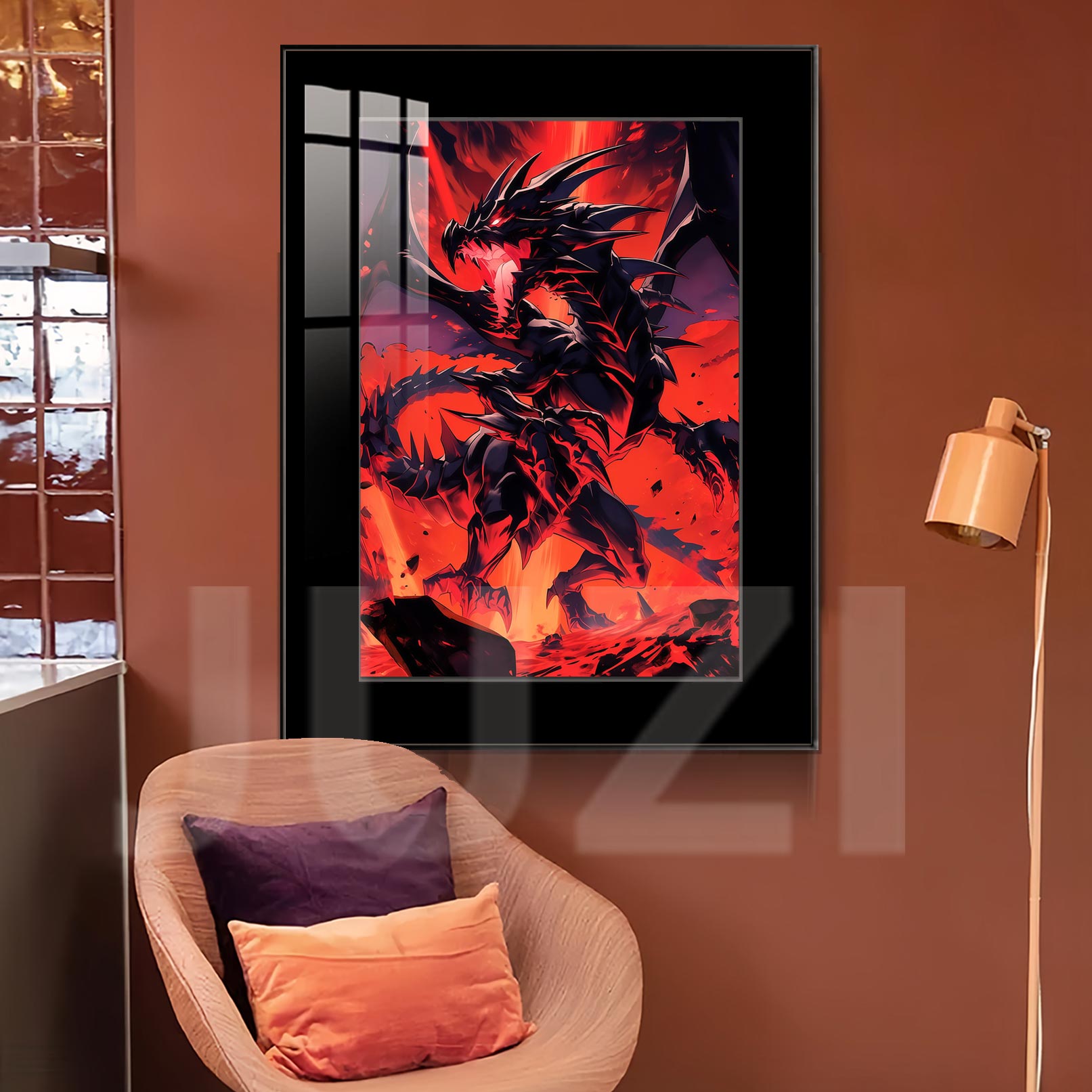 【週邊】橘子工作室－遊戲王 真紅眼黑龍 裝飾畫