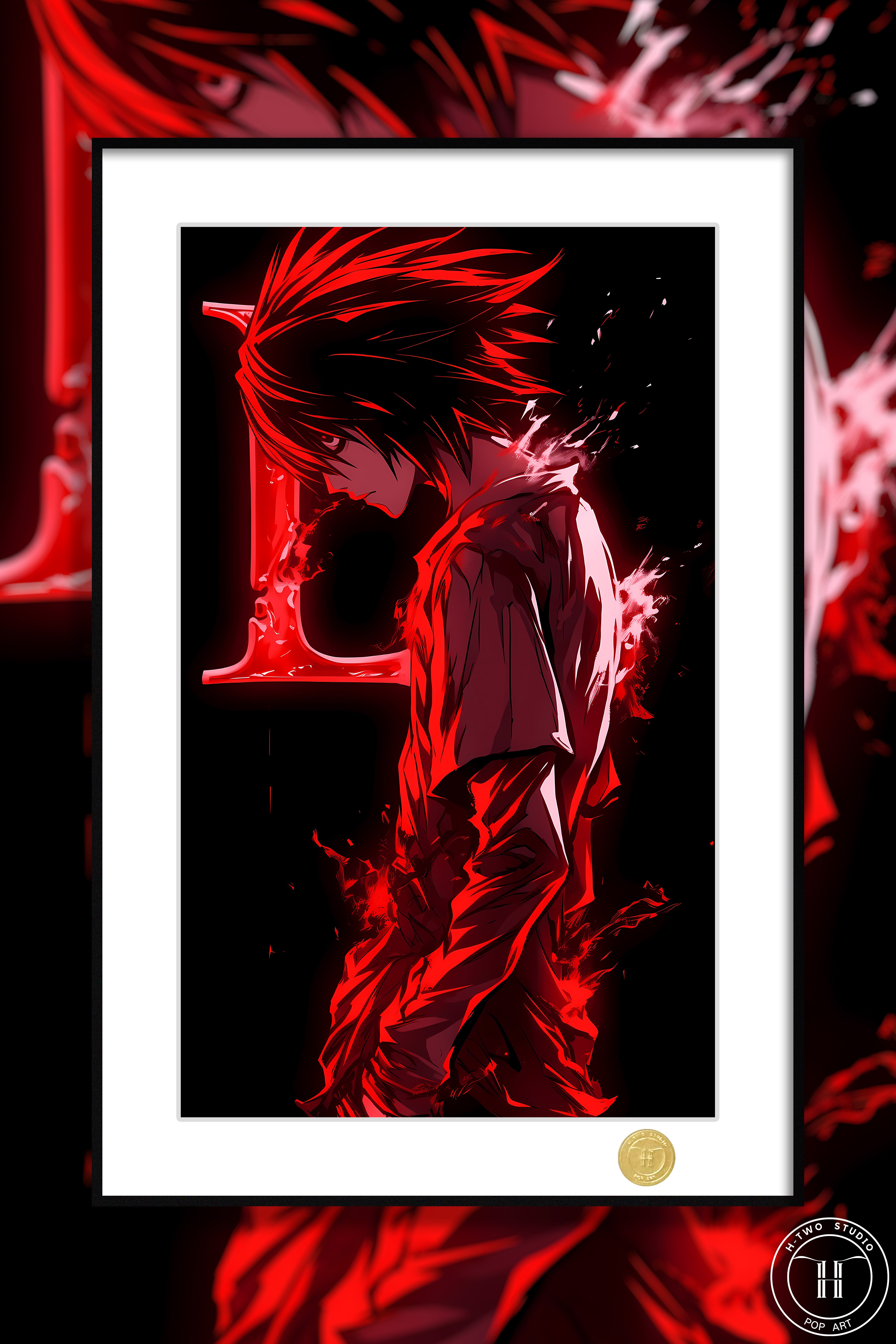 【週邊】H2工作室-L 死亡筆記death note裝飾畫