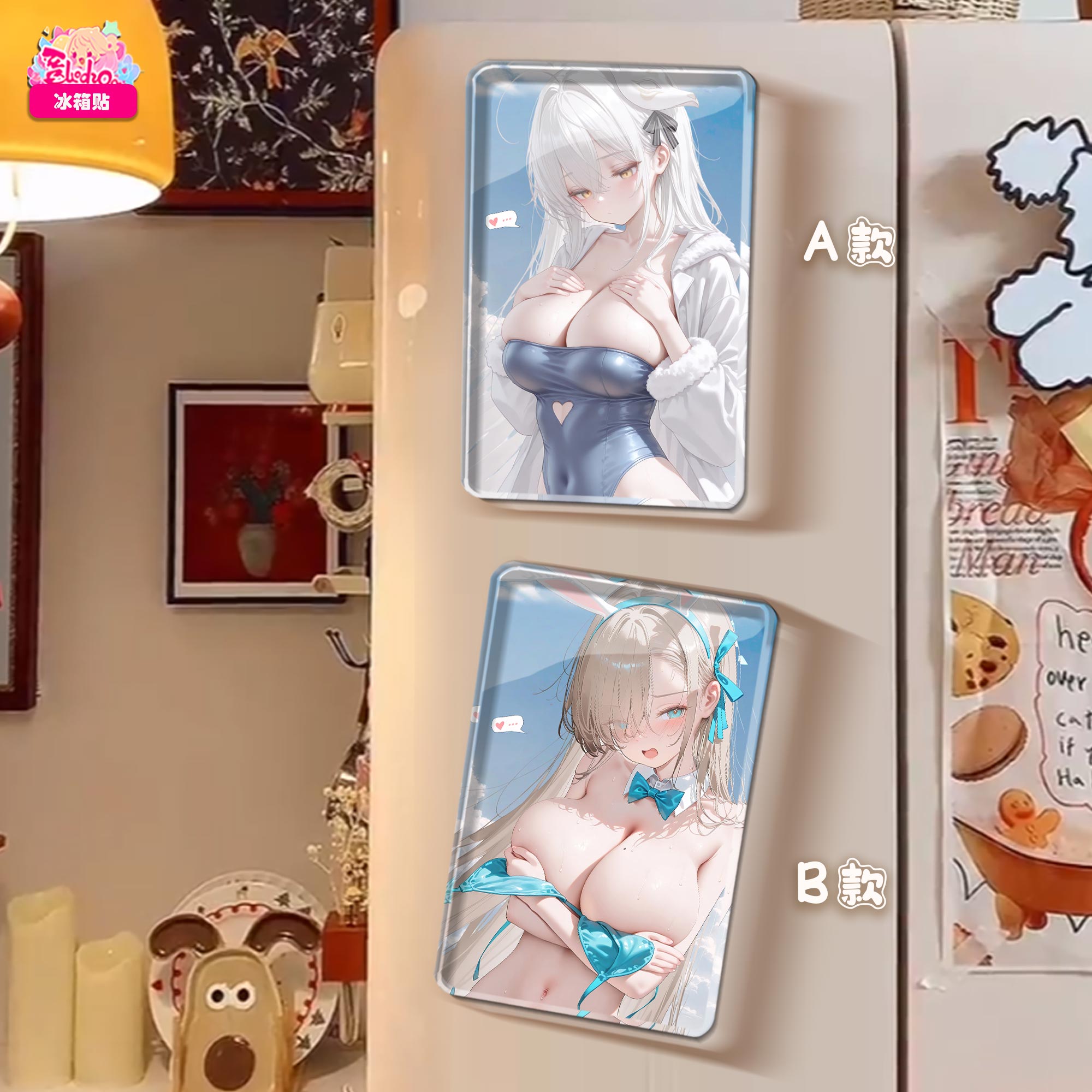 【週邊】阿喵畫社－蔚藍檔案 一之瀨明日奈與白鳳 雙聯裝飾畫