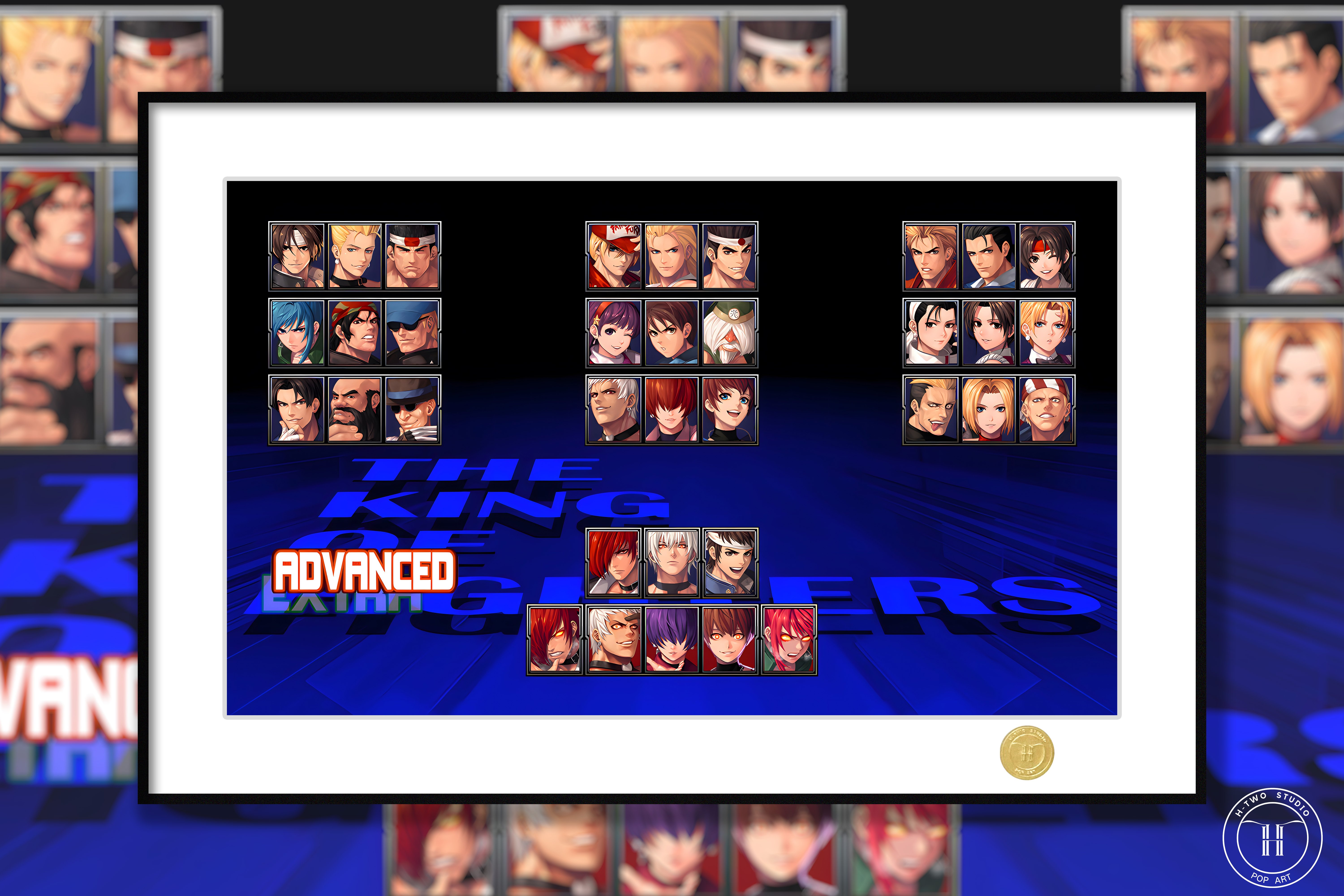 【週邊】H2工作室-拳皇97 八神庵草薙京神樂千鶴大蛇紅丸不知火舞KOF97裝飾畫