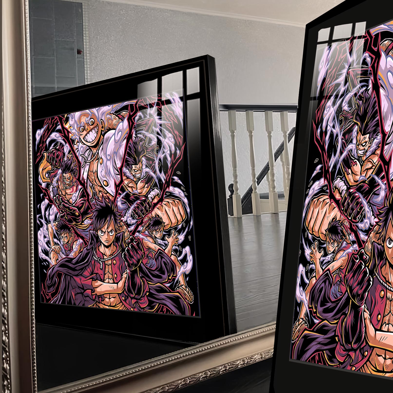 【週邊】橘子工作室－海賊王 路飛五檔進化之路 裝飾畫