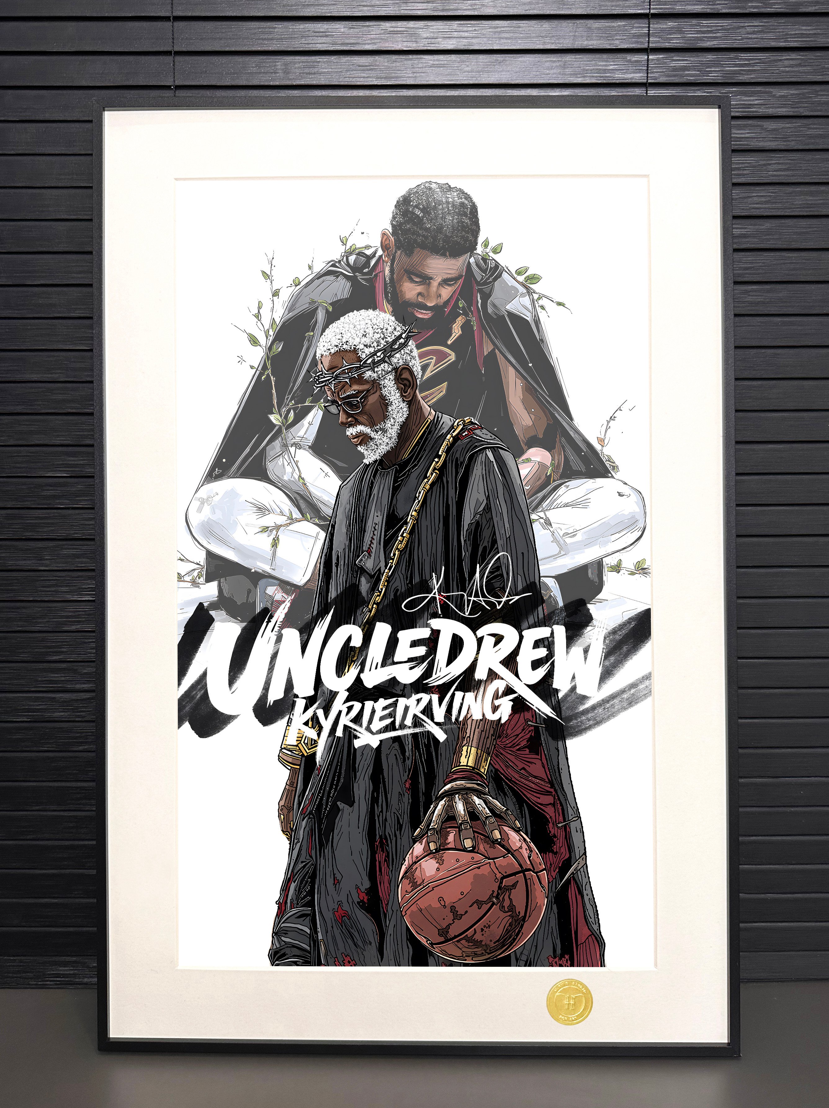 【週邊】H2工作室-德魯大叔 NBA凱里歐文騎士隊裝飾畫