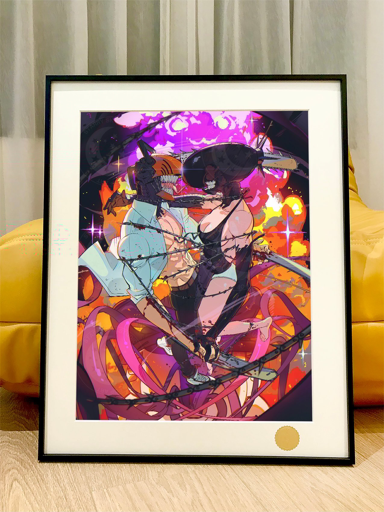 【週邊】星空工作室－鏈鋸人 bomb love 裝飾畫
