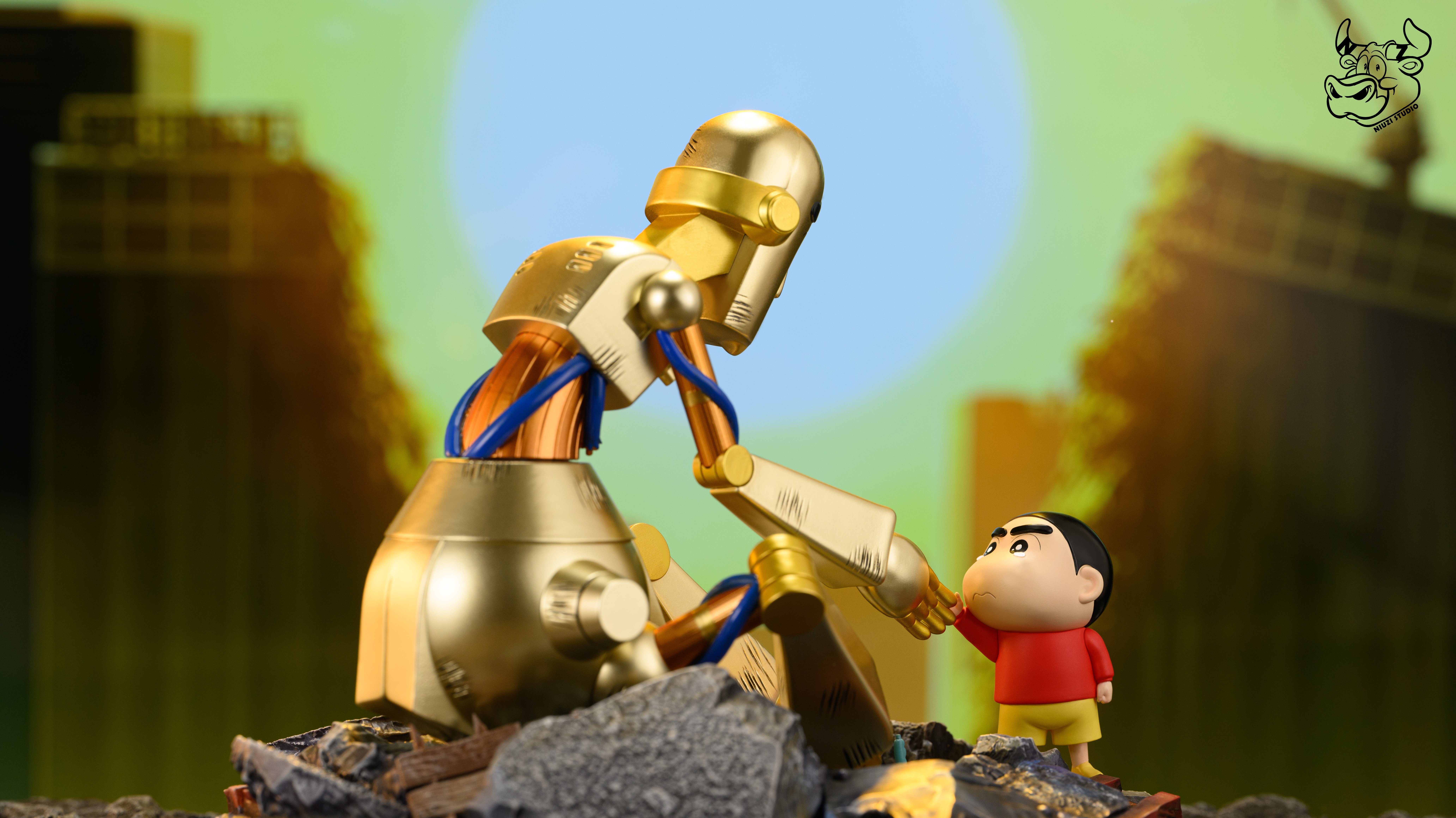 【蠟筆小新】牛子工作室-機器人爸爸和小新