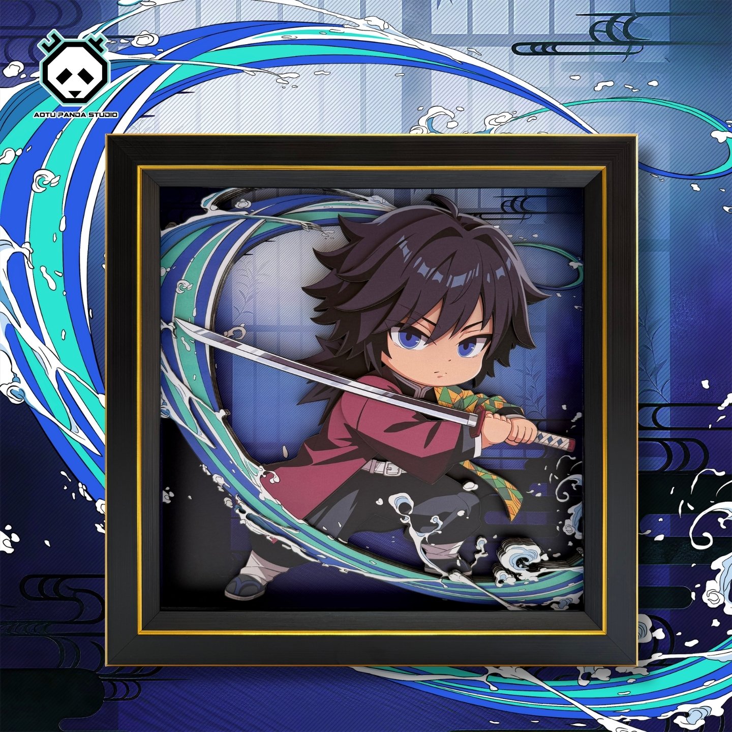 【週邊】凹凸Panda工作室-鬼滅之刃 無限城篇 富岡義勇 手工紙藝立體掛畫 【週邊】凹凸Panda工作室-鬼滅之刃 無限城篇 富岡義勇 手工紙藝立體掛畫