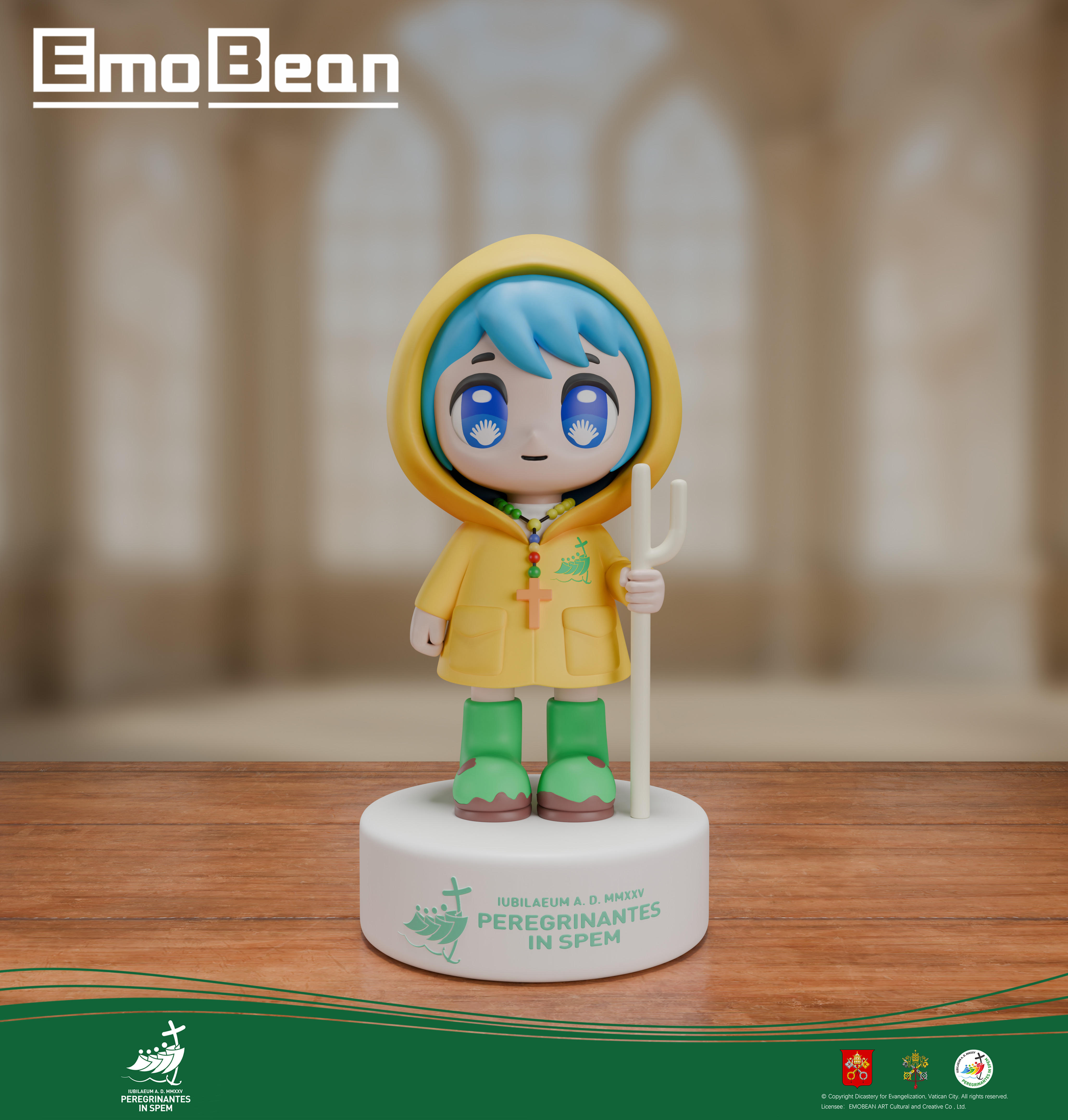 【正版授權】EmoBean-LUCE 梵蒂岡娃娃 2025世博會吉祥物