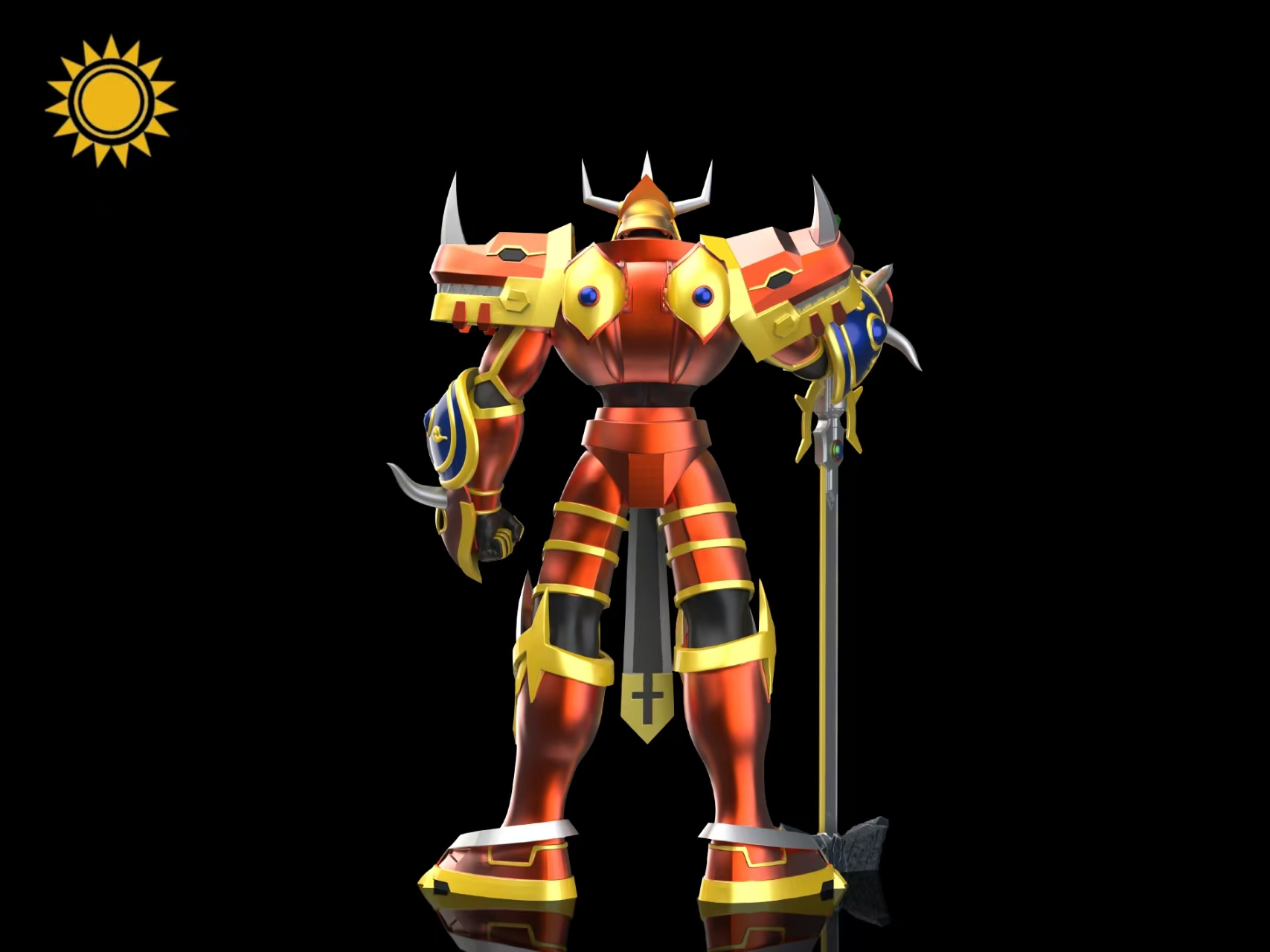 【數碼寶貝】太陽模玩-凱撒暴龍獸