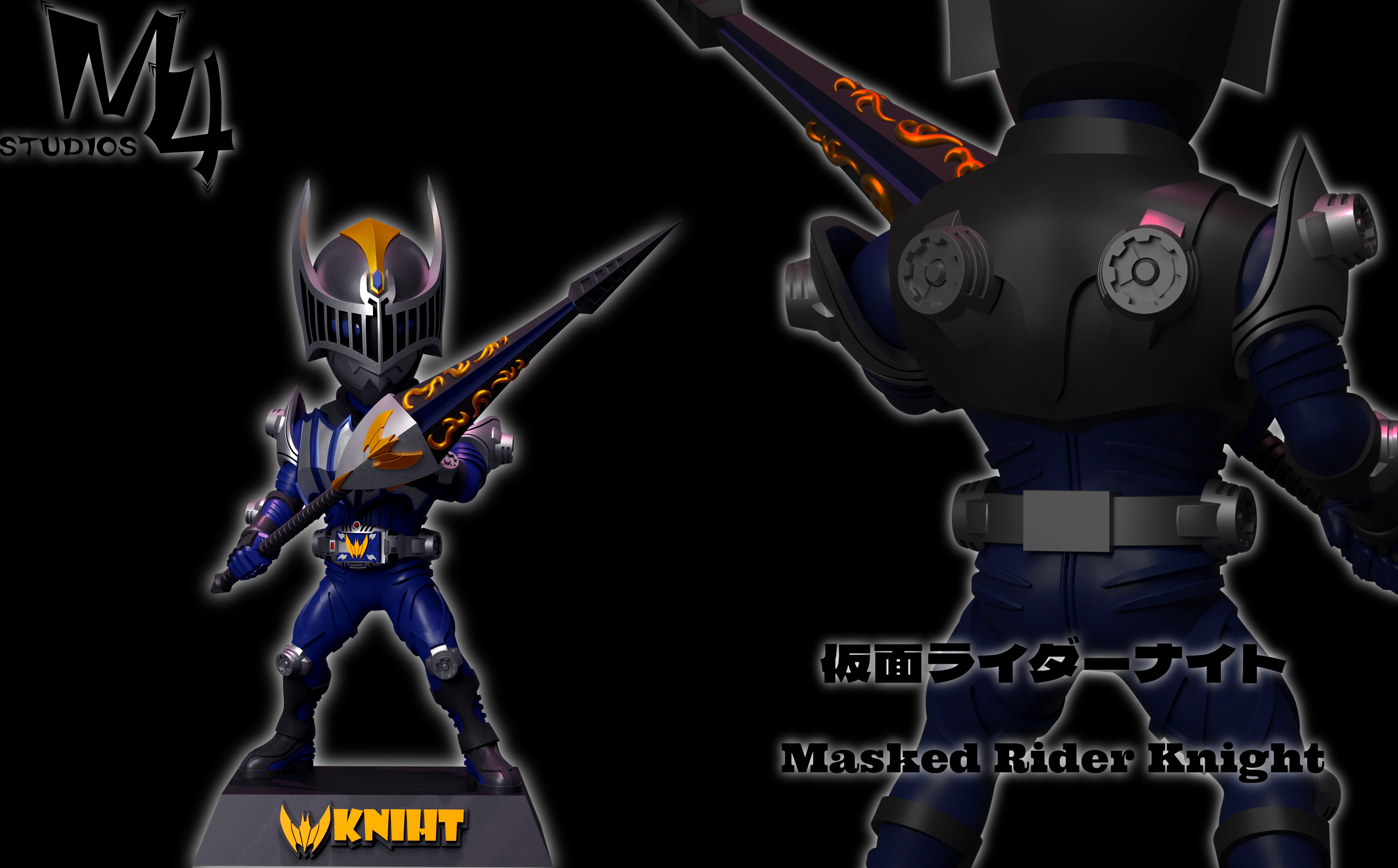 【假面騎士】M4工作室-龍騎精品系列 第二彈 假面騎士夜騎Knight