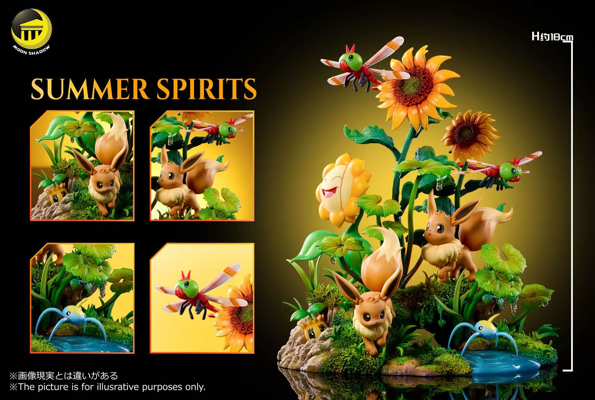 【寶可夢】月影殿-自然系列 伊布 第五彈 伊布皮卡丘場景