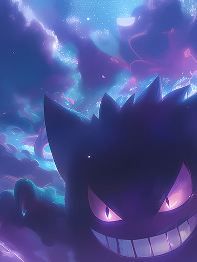 【週邊】巴洛克－寶可夢 城市耿鬼 裝飾畫&冰箱貼