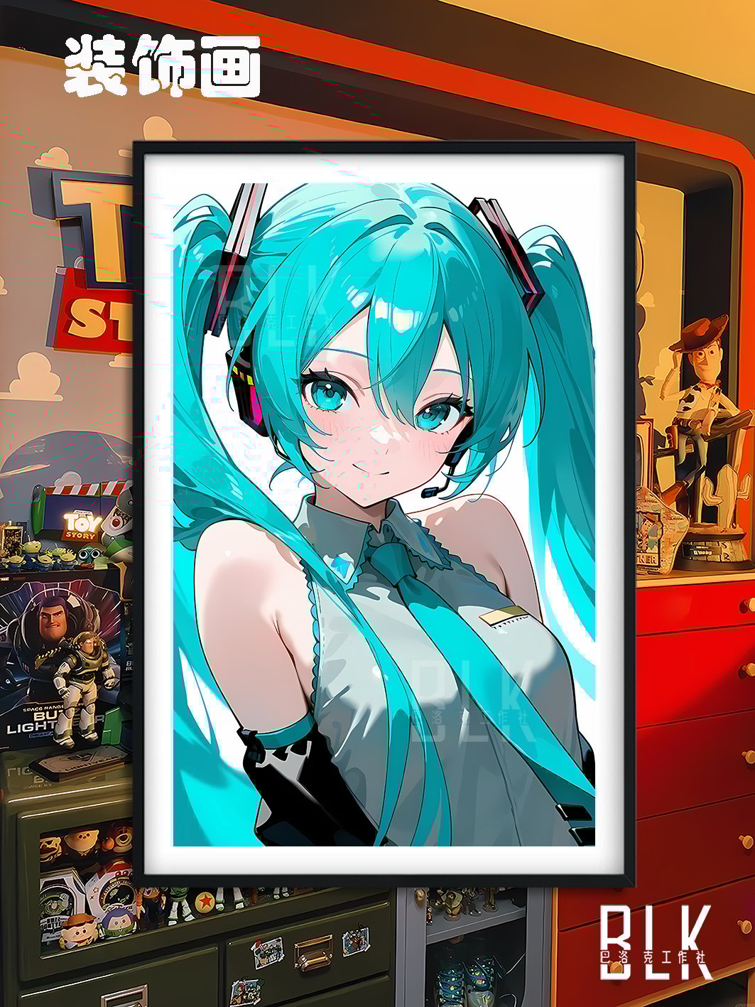 【週邊】巴洛克－初音未來 微笑初音 裝飾畫&冰箱貼