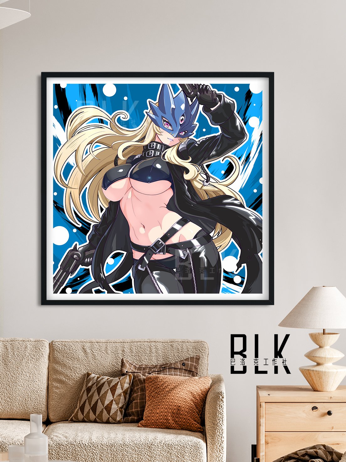 【週邊】巴洛克－數碼寶貝 貝爾斯塔獸 裝飾畫 & 冰箱貼