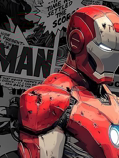 【週邊】巴洛克-復古鋼鐵人漫威Iron Man東尼史塔克鐵人唐尼動漫裝飾畫