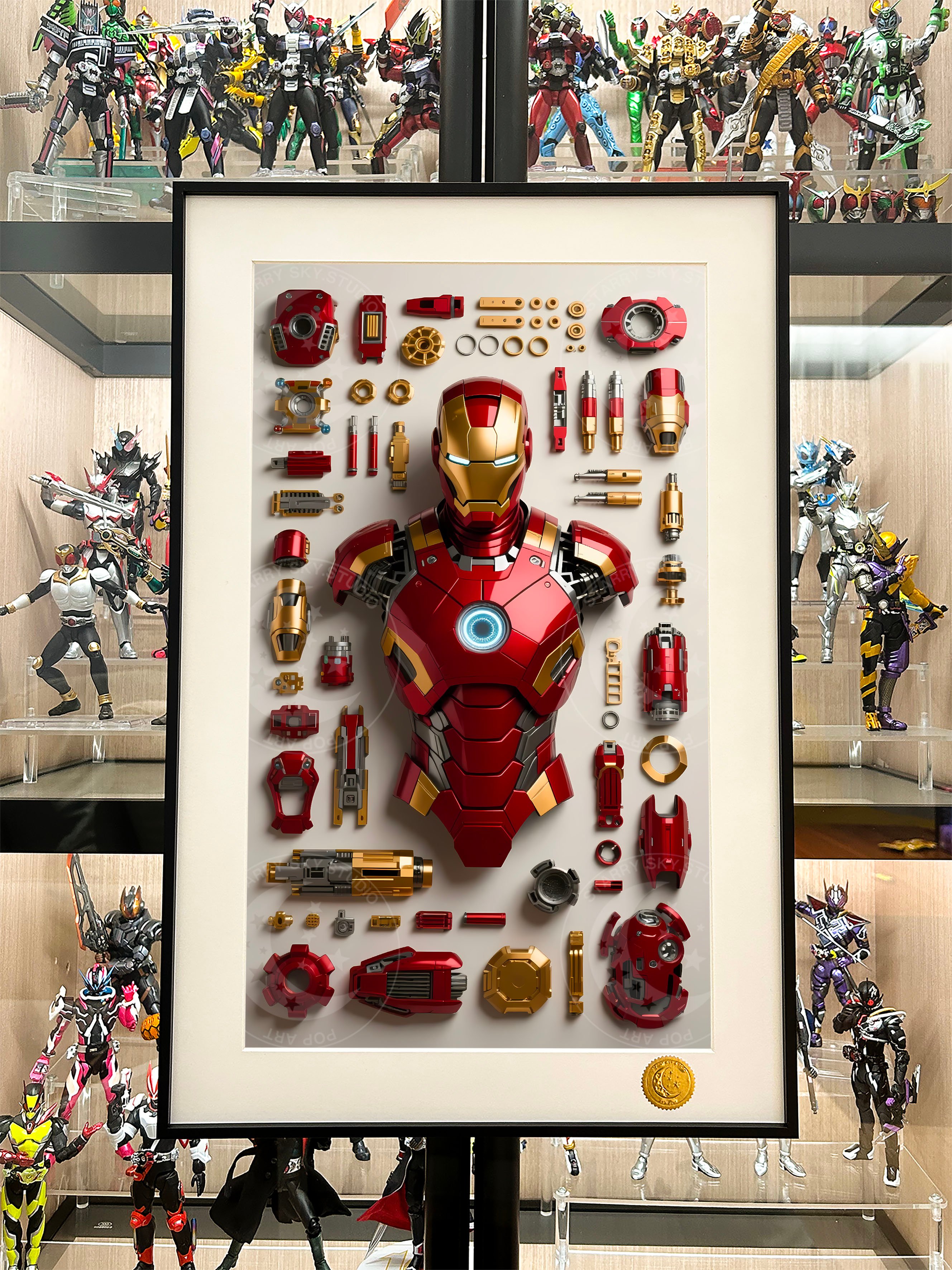 【週邊】星空工作室-拆甲鋼鐵人 東尼史塔克復仇者聯盟Iron Man鐵人動畫裝飾畫