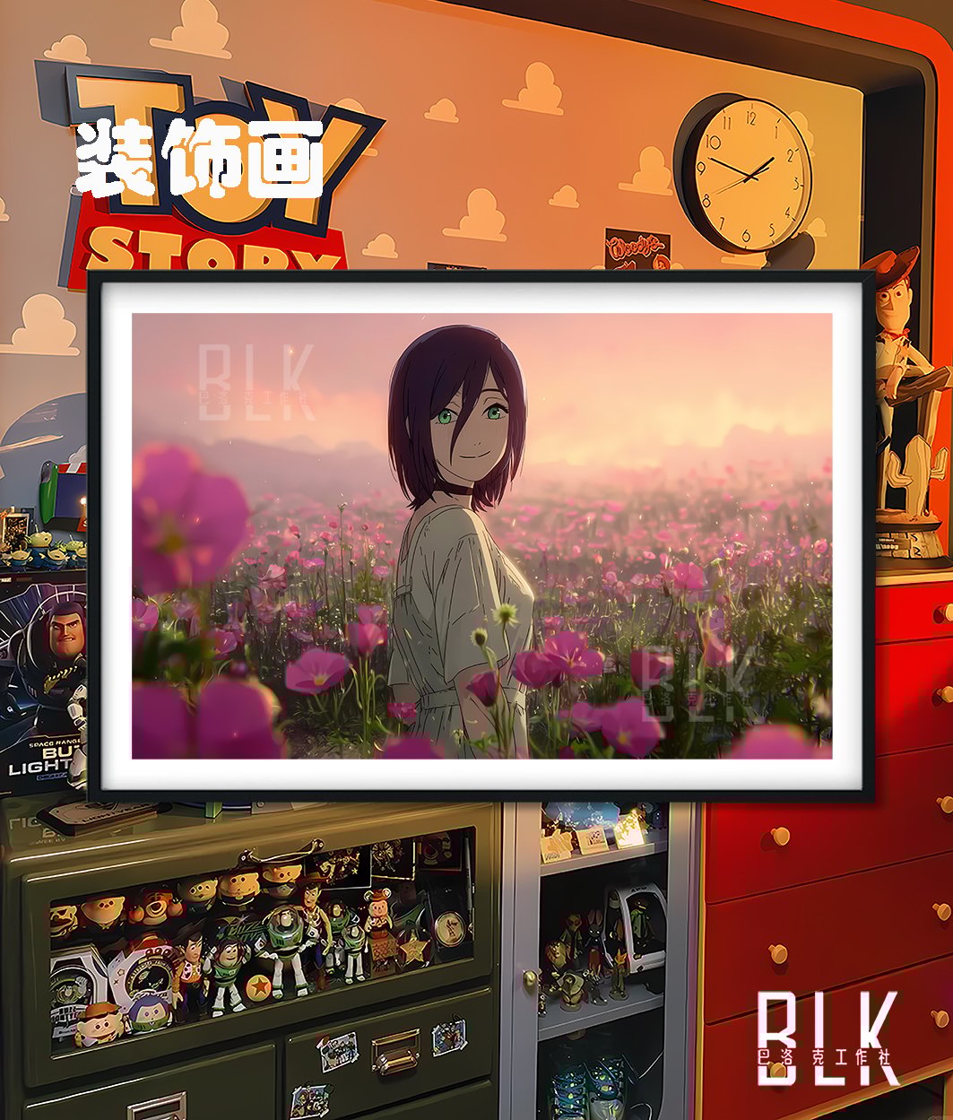 【週邊】巴洛克－鏈鋸人 花叢蕾塞 裝飾畫&冰箱貼