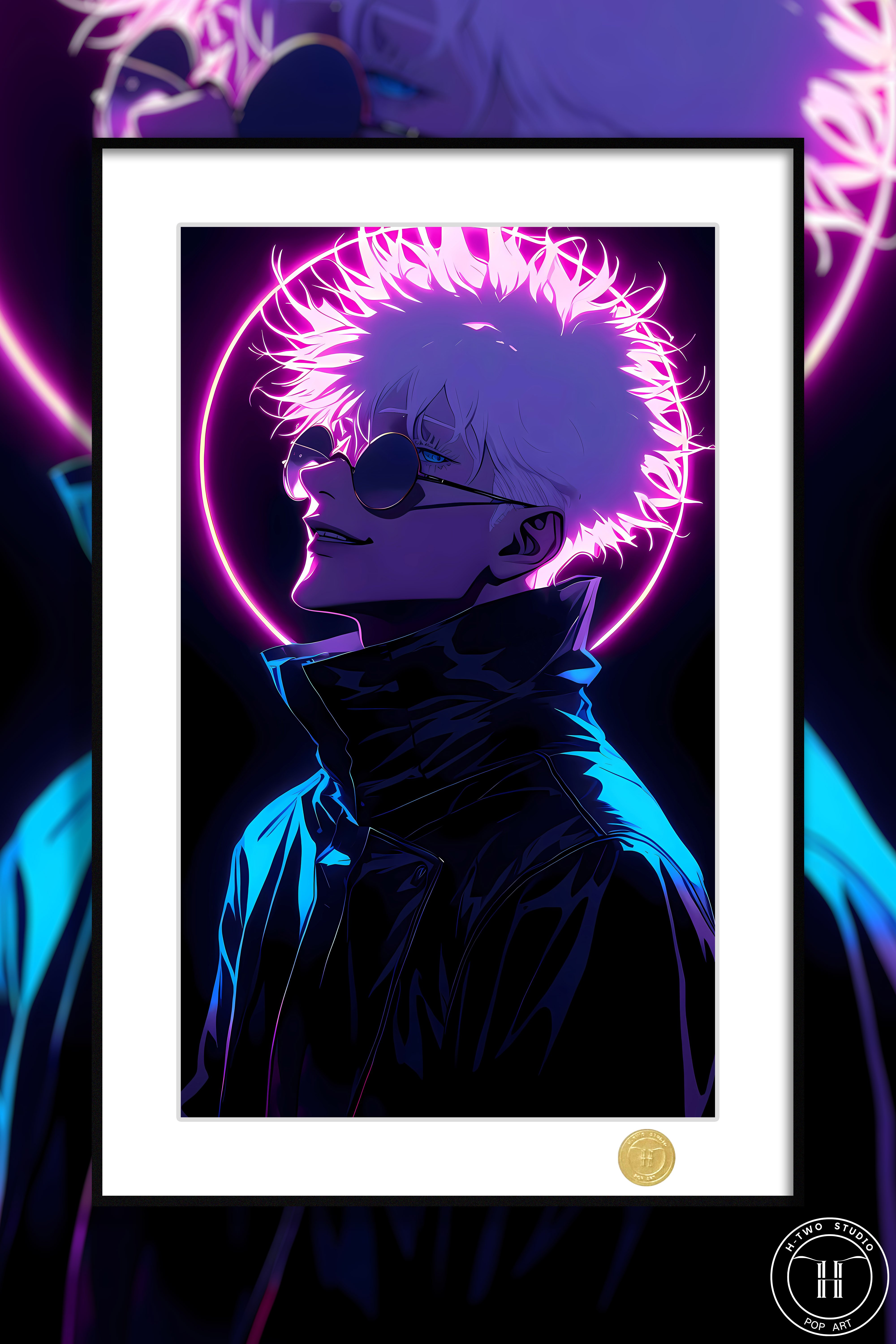 【週邊】H2工作室-五條悟 咒術迴戰動漫二次元裝飾畫