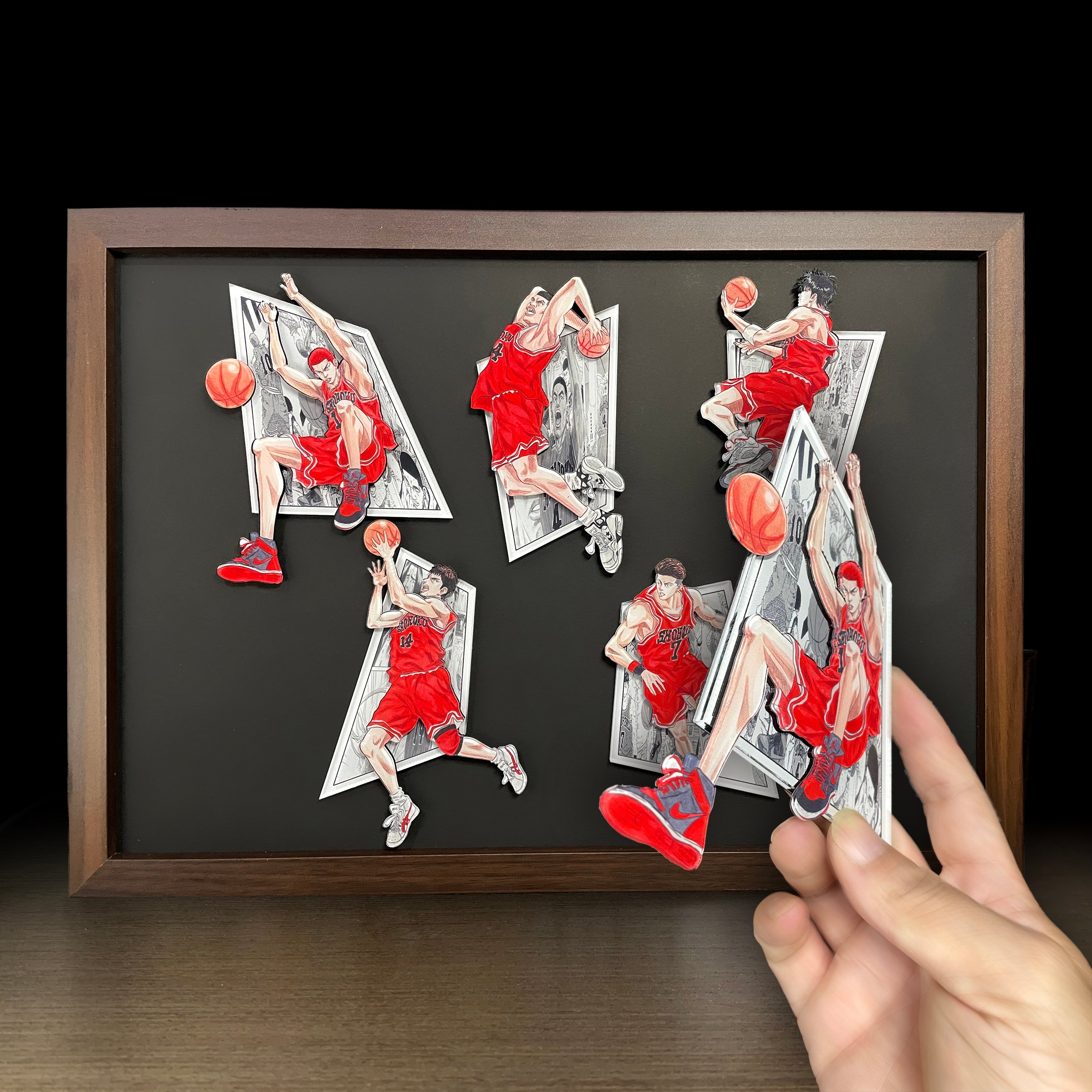 【週邊】萌萌匠-灌籃高手冰箱貼 3D立體湘北五虎磁貼