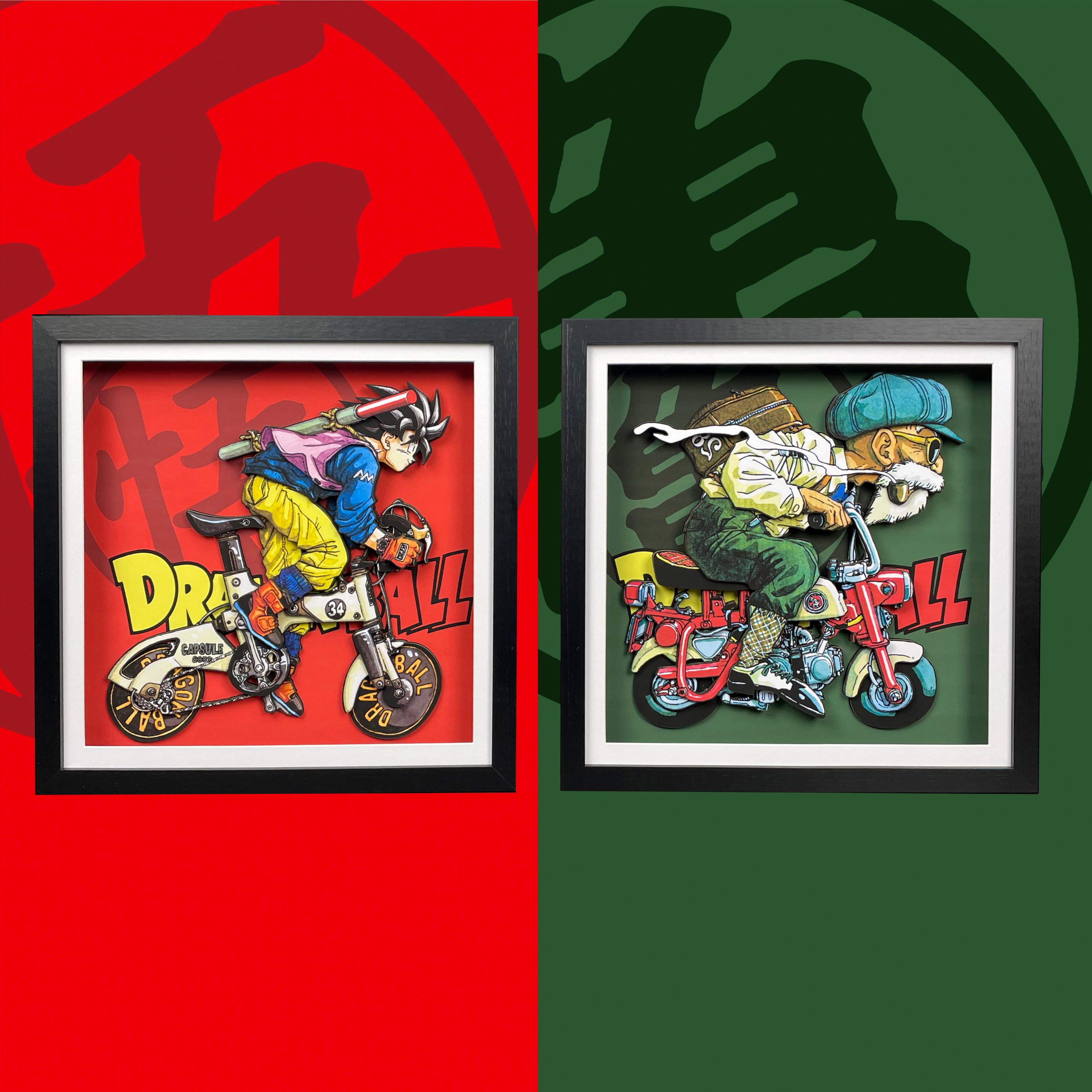 【週邊】萌萌匠-七龍珠名場面悟空龜仙人自行車立體手工3D畫