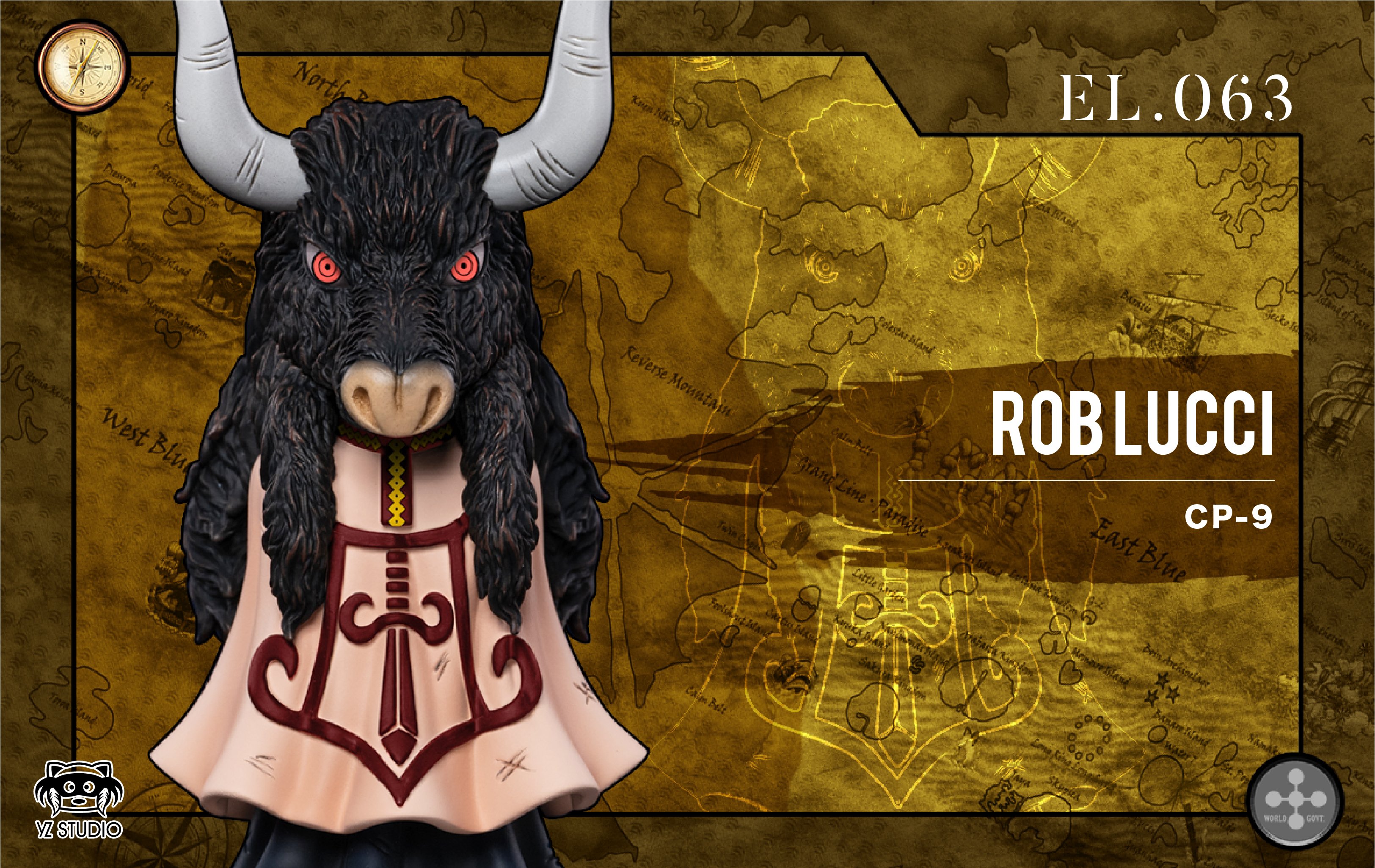 【海賊王】YZ工作室-偉大航路系列 決戰司法島 063 面具cp9 羅布·路奇