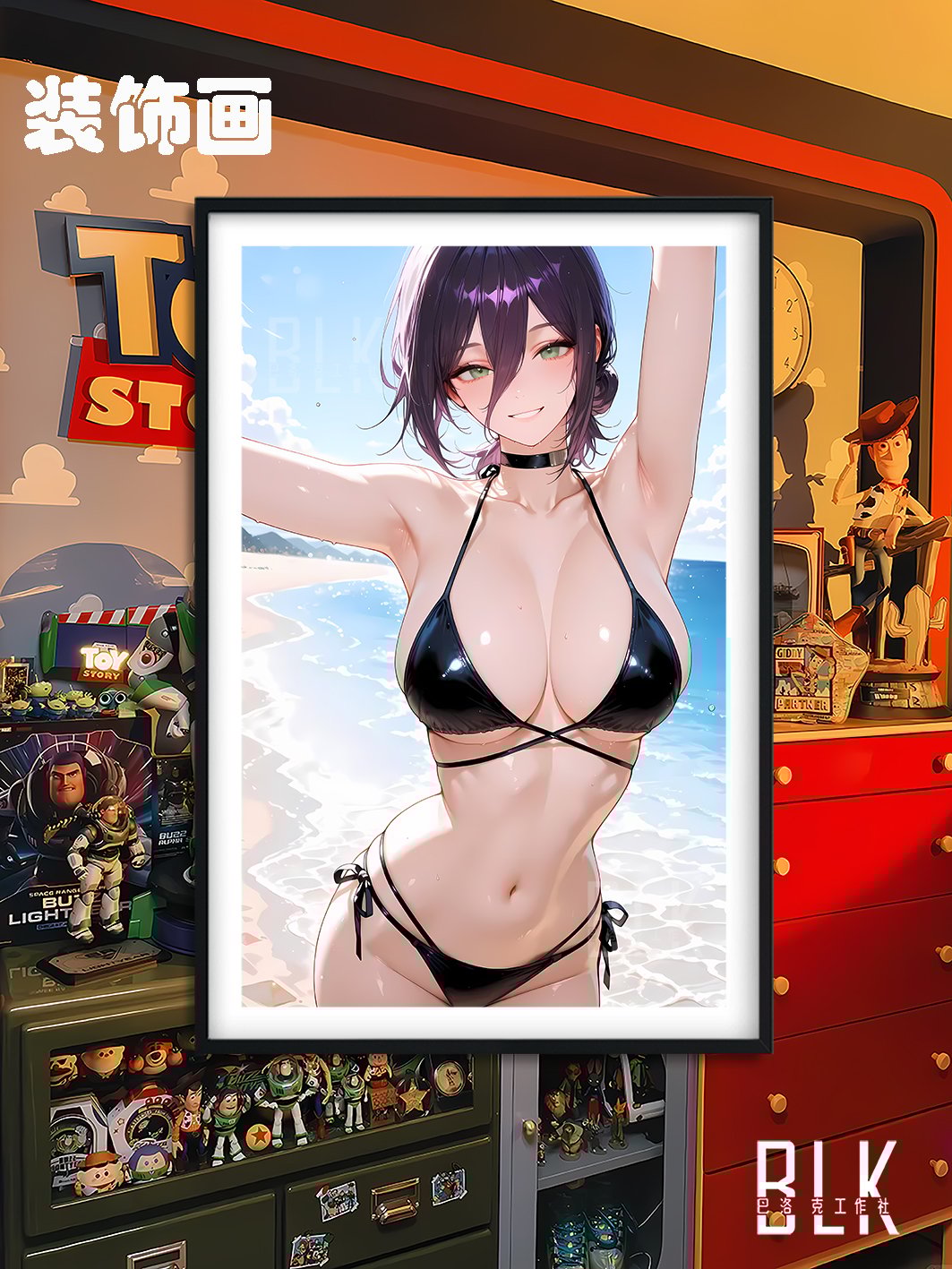 【週邊】巴洛克－電鋸人 泳裝蕾塞 裝飾畫 & 冰箱貼