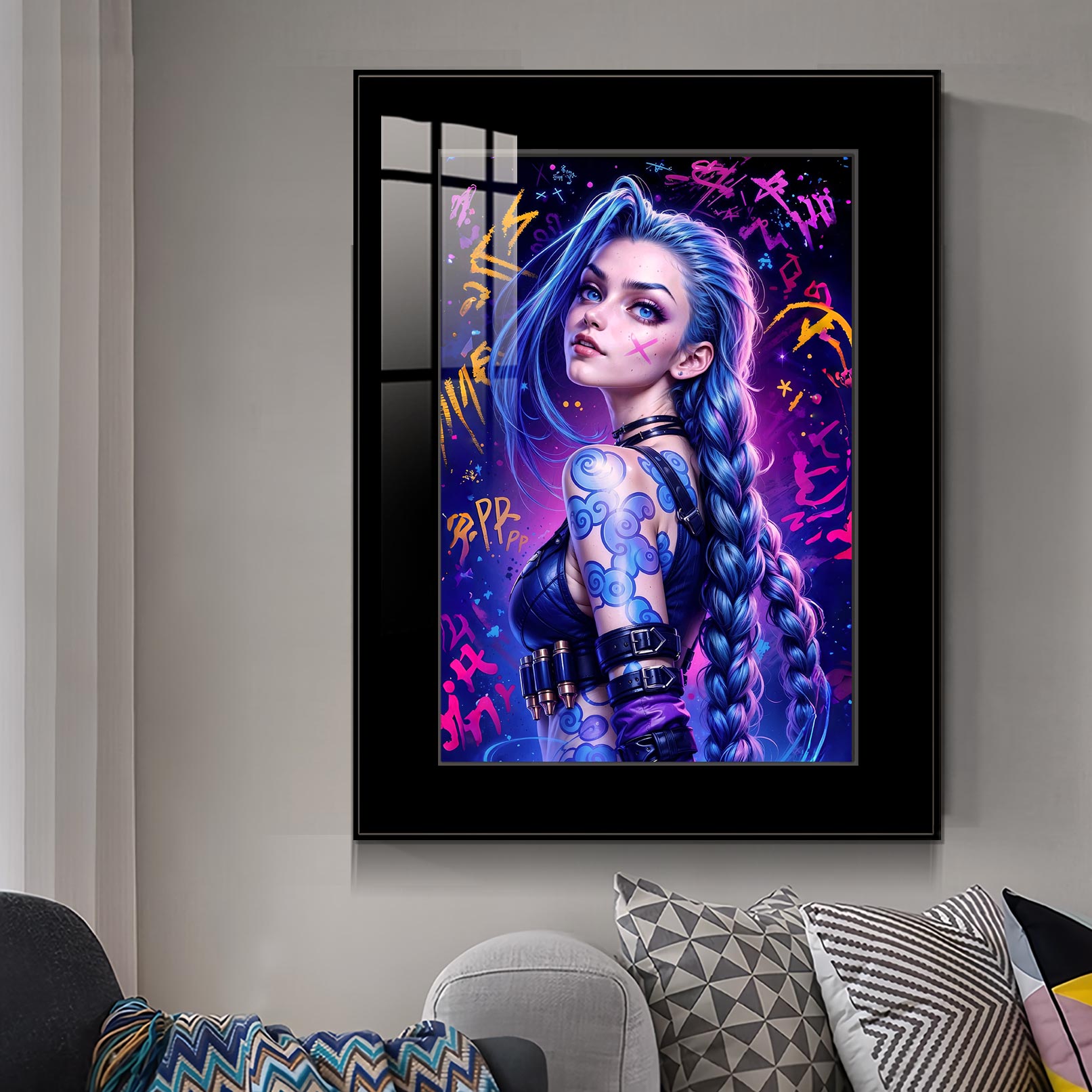 【週邊】橘子工作室－塗鴉風暴 回眸金克絲 裝飾畫