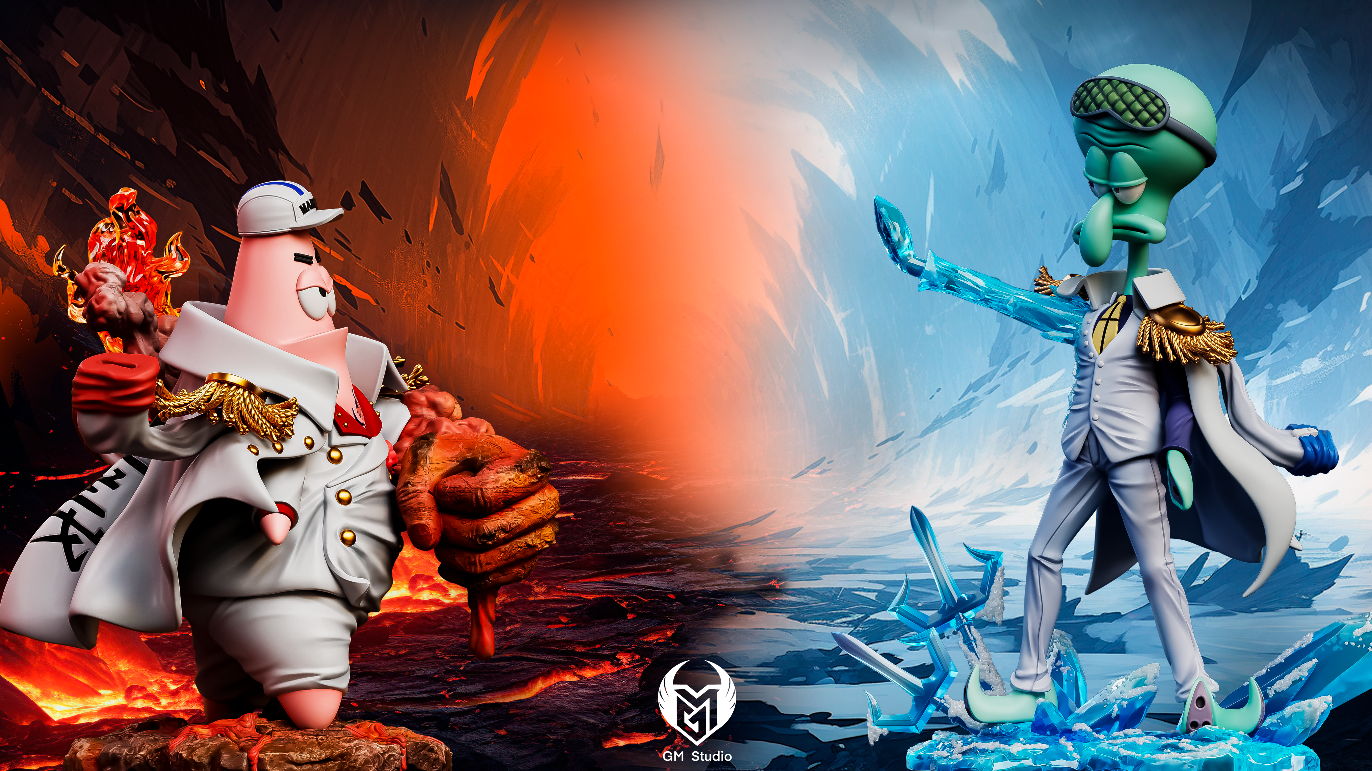 【海綿寶寶】GM-studio-派大星cos赤犬 章魚哥cos青稚