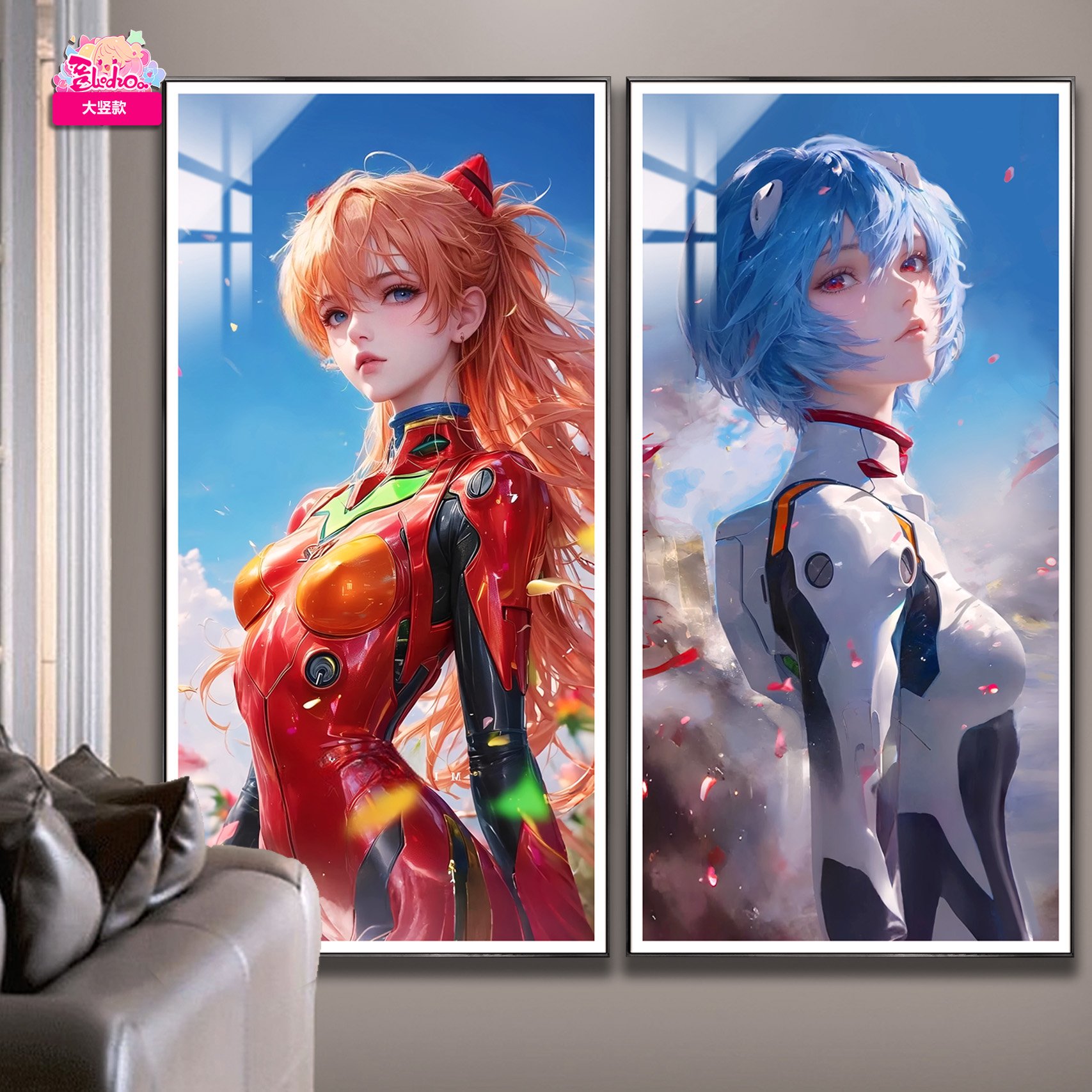 【週邊】阿喵畫社-明日香綾波麗組合