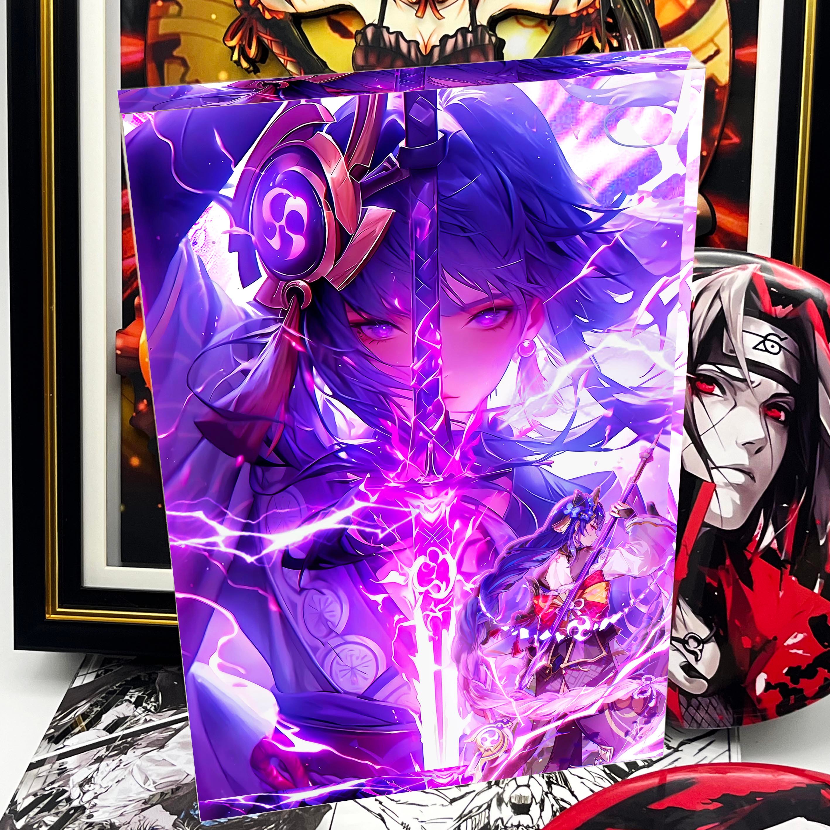 【週邊】阿喵畫社-雷電將軍立體卡磚