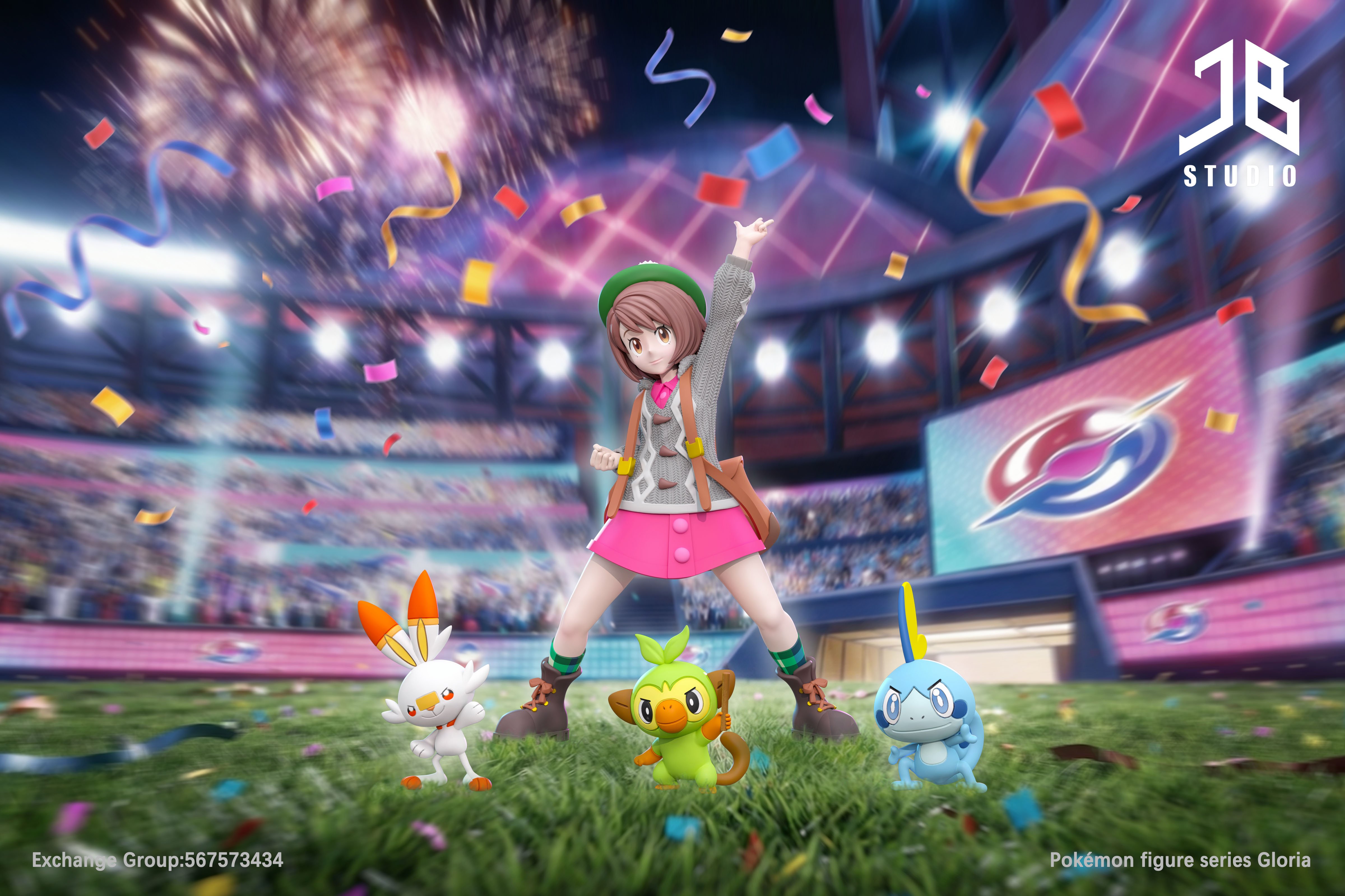 【寶可夢】精寶工作室 JB Studio－人物系列 劍盾女主 小優 劍盾御三家 補充包