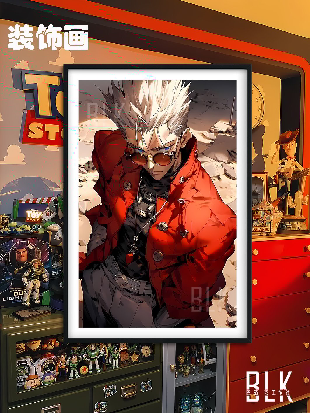 【週邊】巴洛克－槍神 人間颱風 裝飾畫