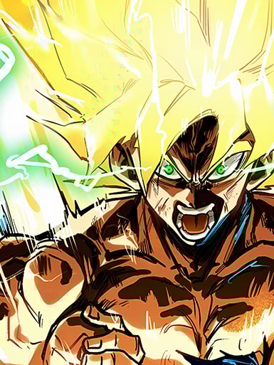 【週邊】巴洛克－七龍珠 超賽悟空 裝飾畫&冰箱貼