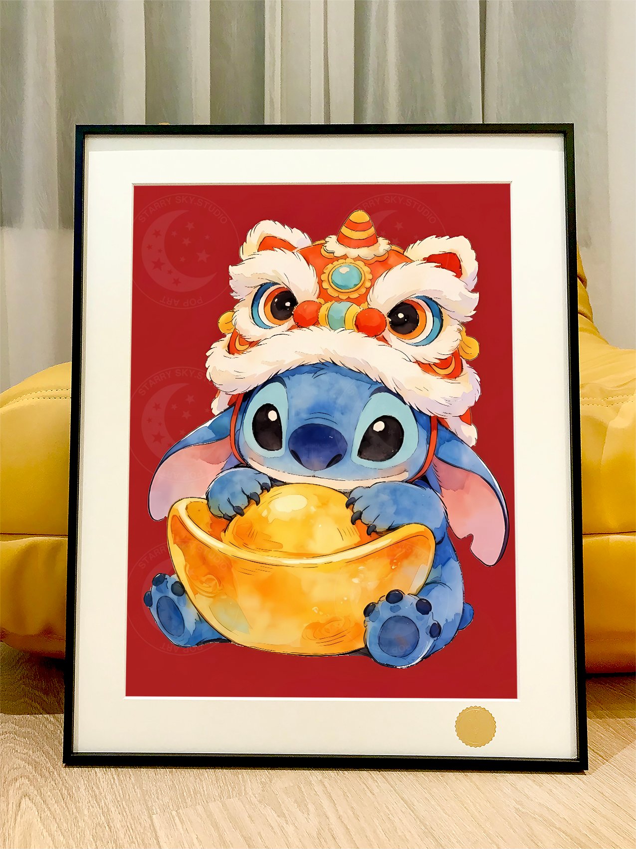 【週邊】星空工作室－元寶史迪仔 裝飾畫